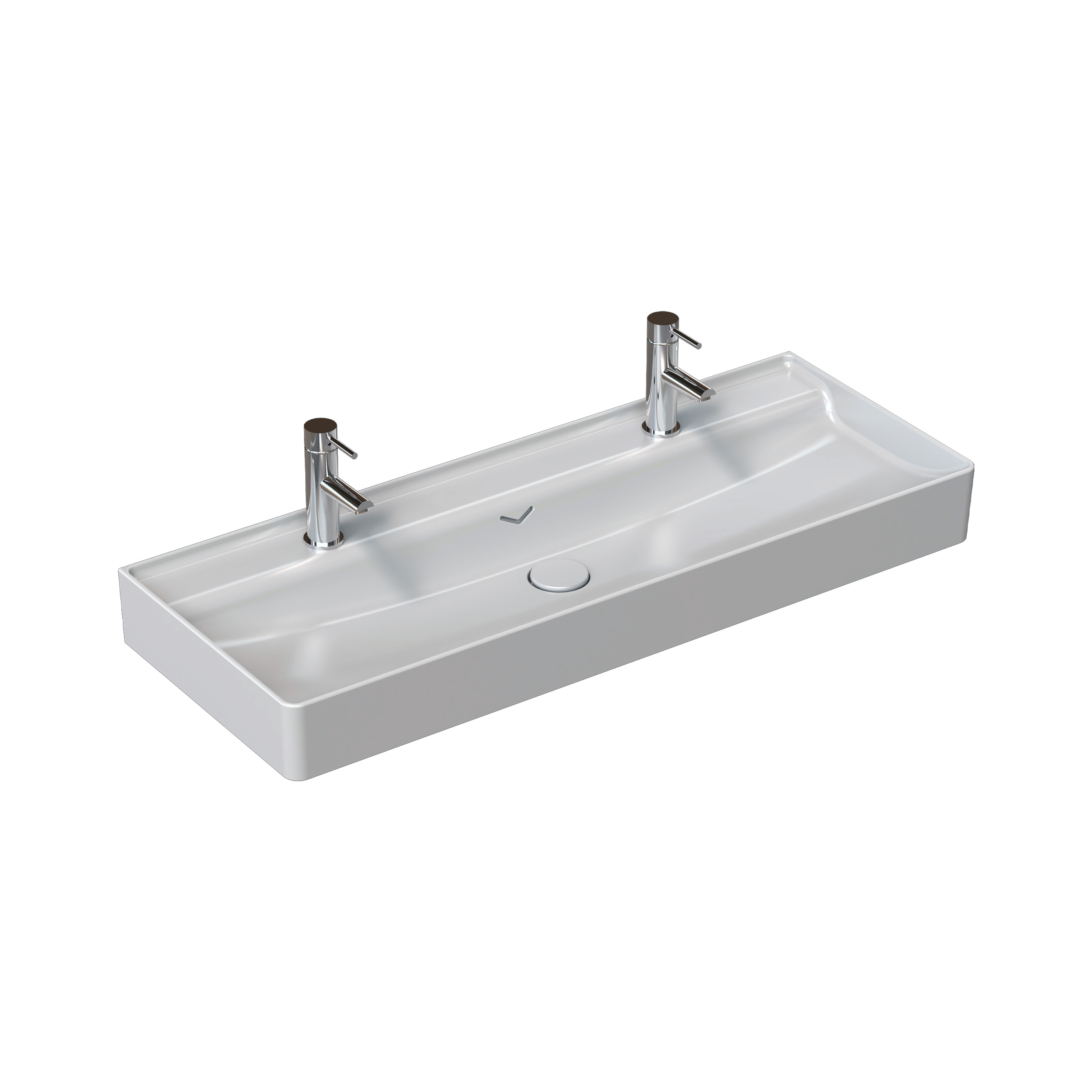 VEA Countertop Washbasin 121 cm double tap hole