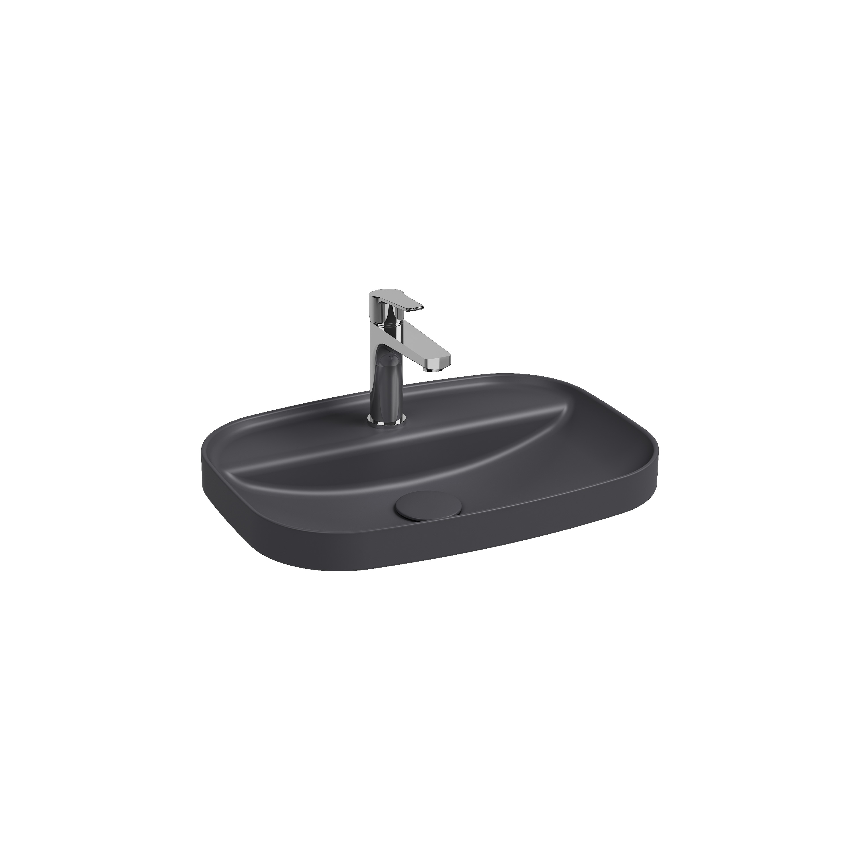 Infinity Tezgah Üstü Lavabo 55 cm Rustik Bordo
