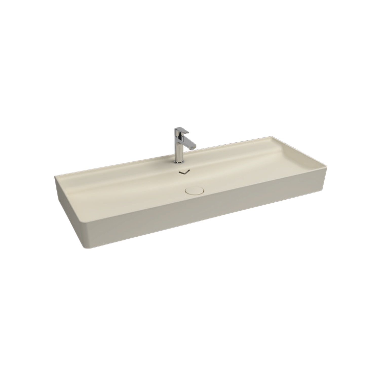 Fluido Tezgah Üstü Lavabo 47 cm  Mat Beyaz