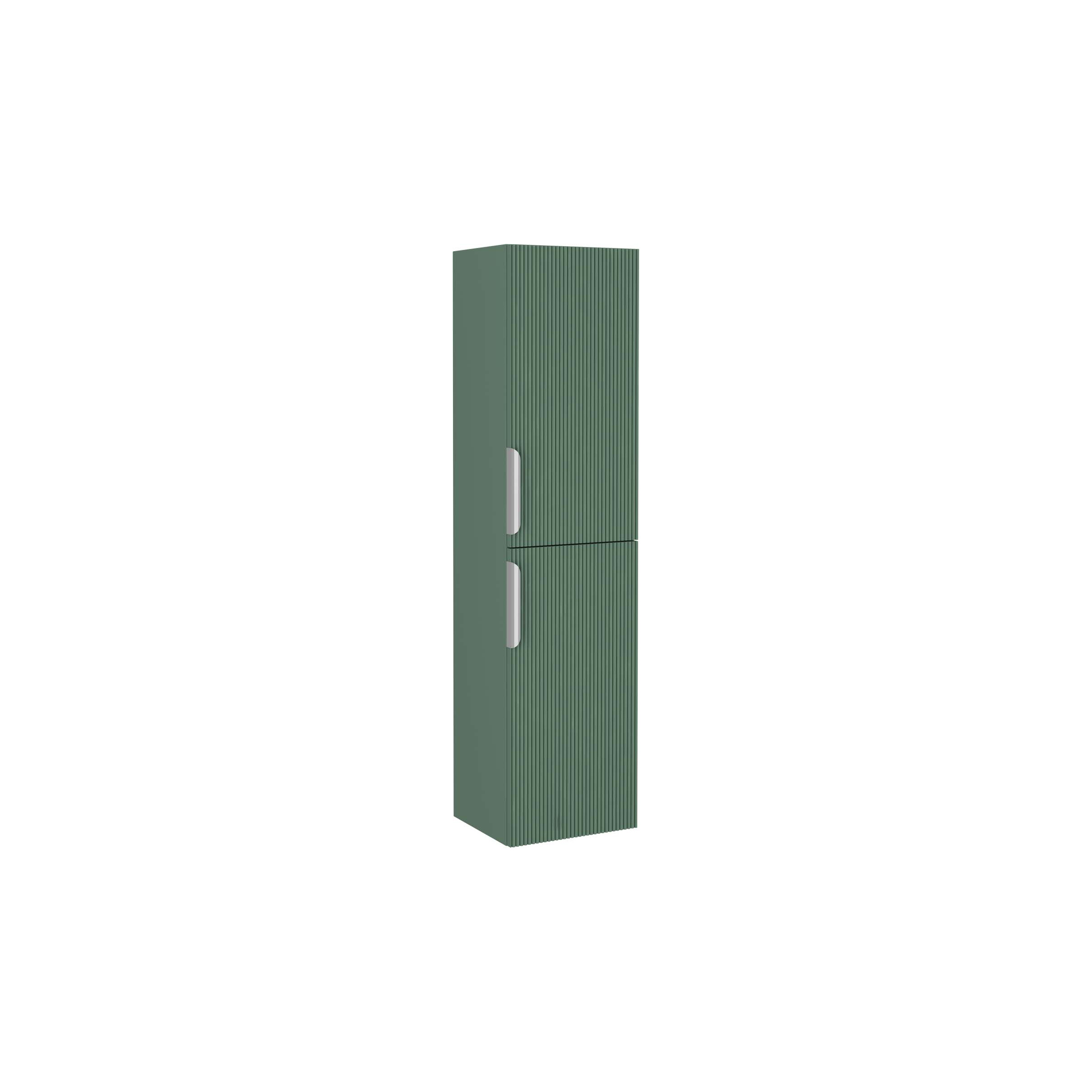 40 cm Tall Cabinet Right, Black Handle, Soft Green