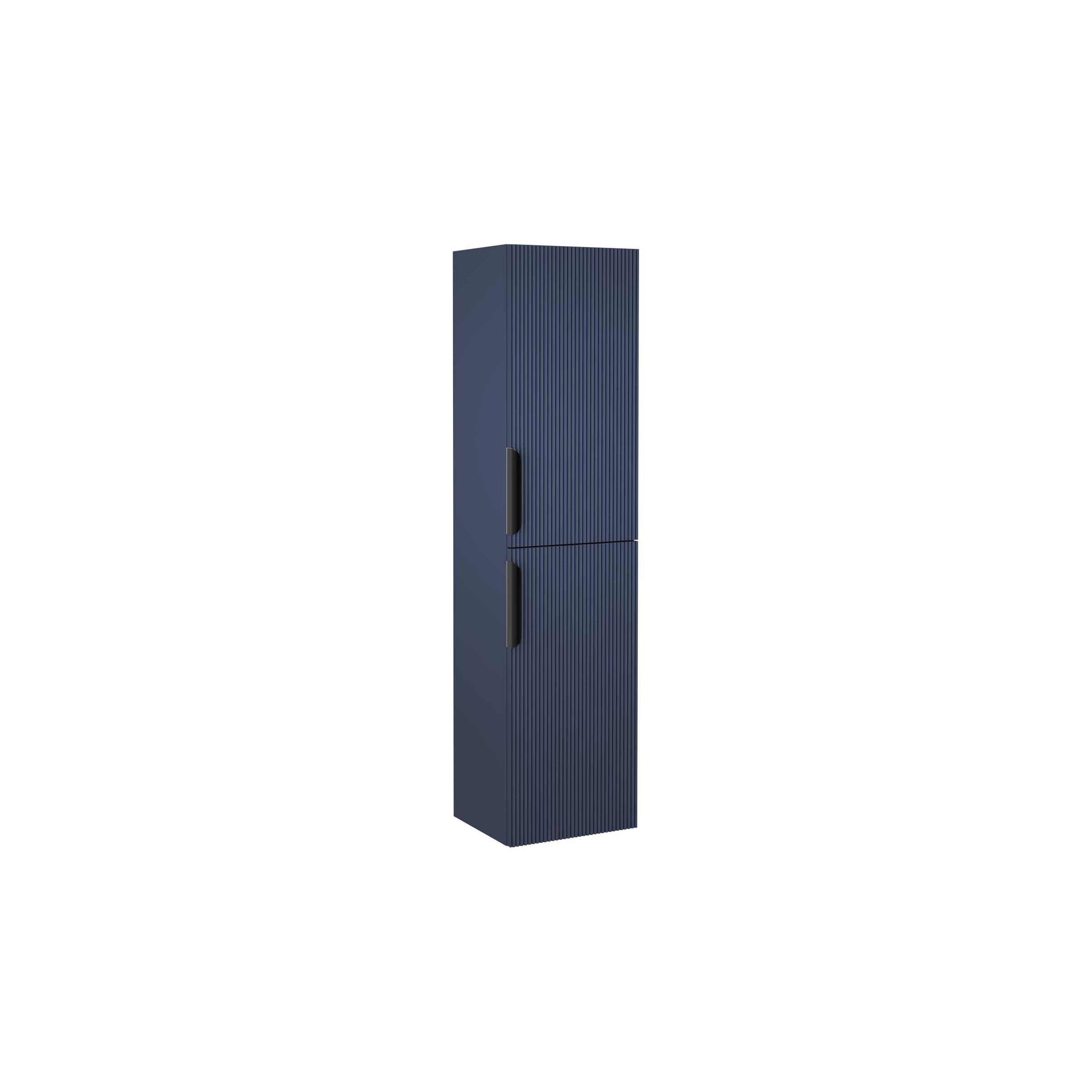 40 cm Tall Cabinet Right, Black Handle, Dark Blue