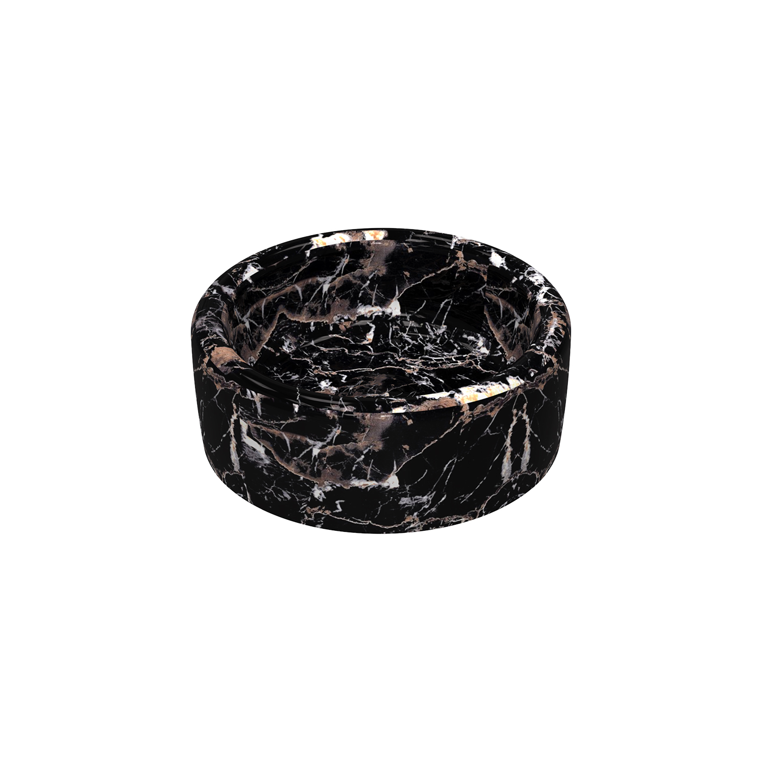 Curvo Marmo Black Desenli Lavabo 42 cm