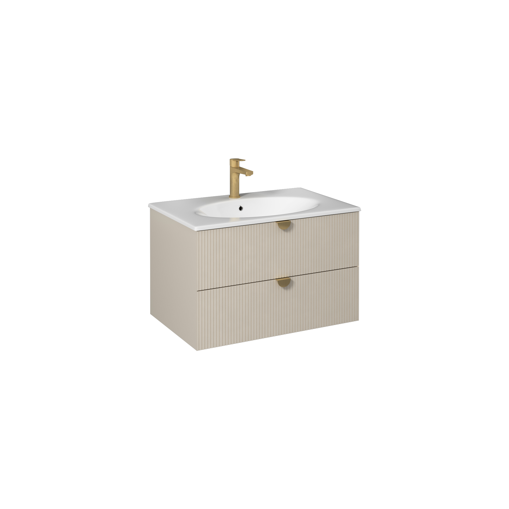 Infinity  Washbasin Cabinet Ruby Red, with White Washbasin 100 cm