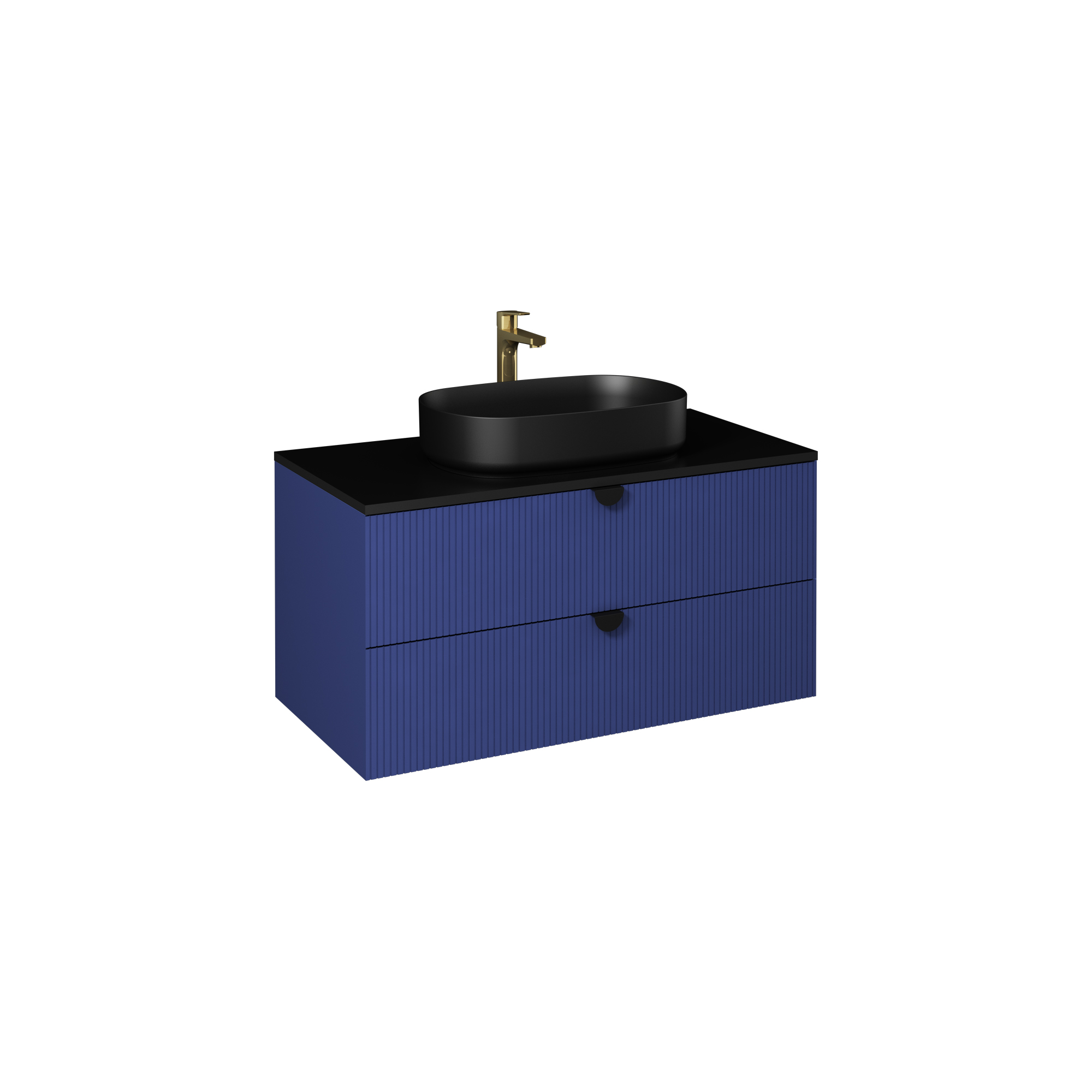 Infinity  Washbasin Cabinet Ruby Red, with White Washbasin 100 cm