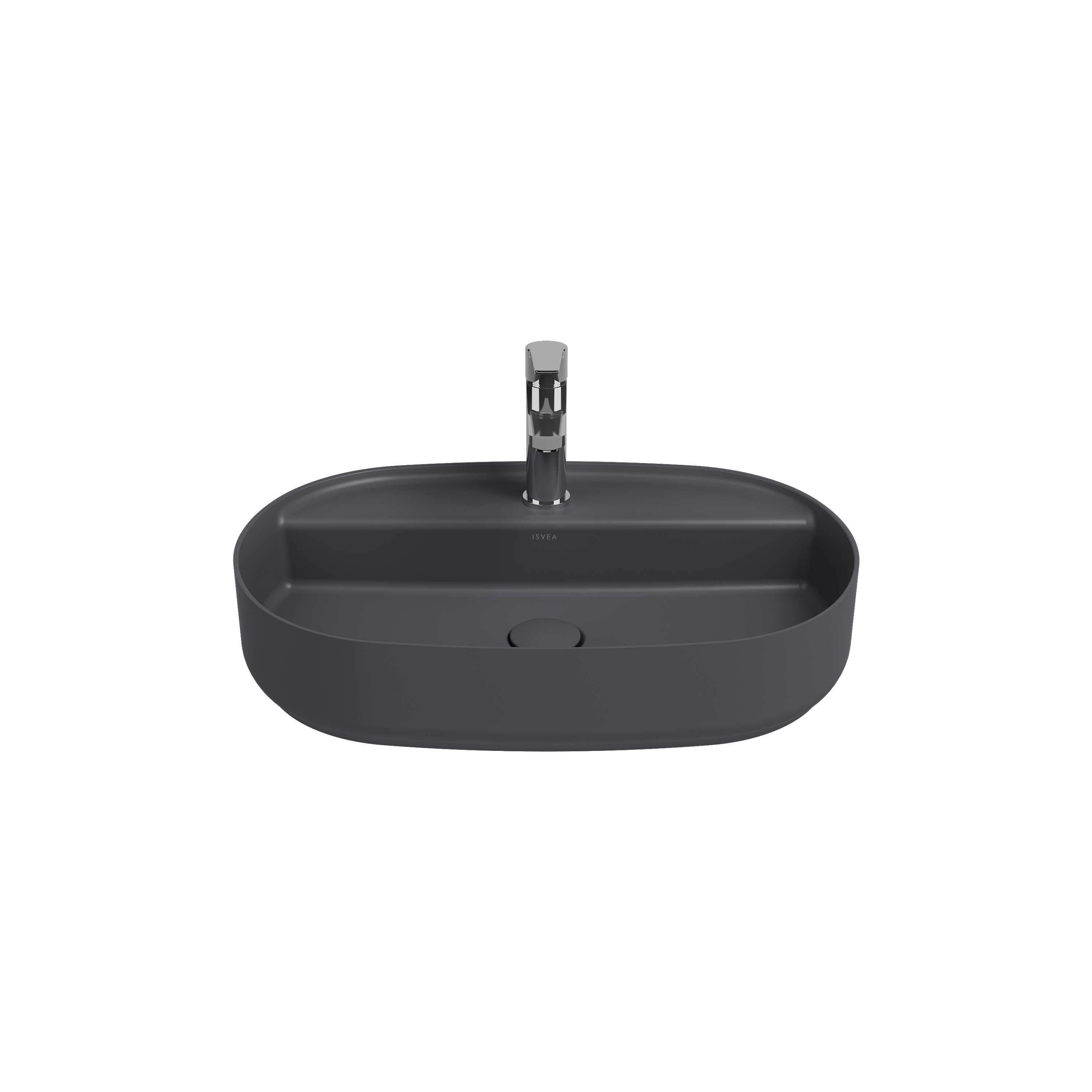 Infinity Tezgah Üstü Lavabo 55 cm Rustik Bordo