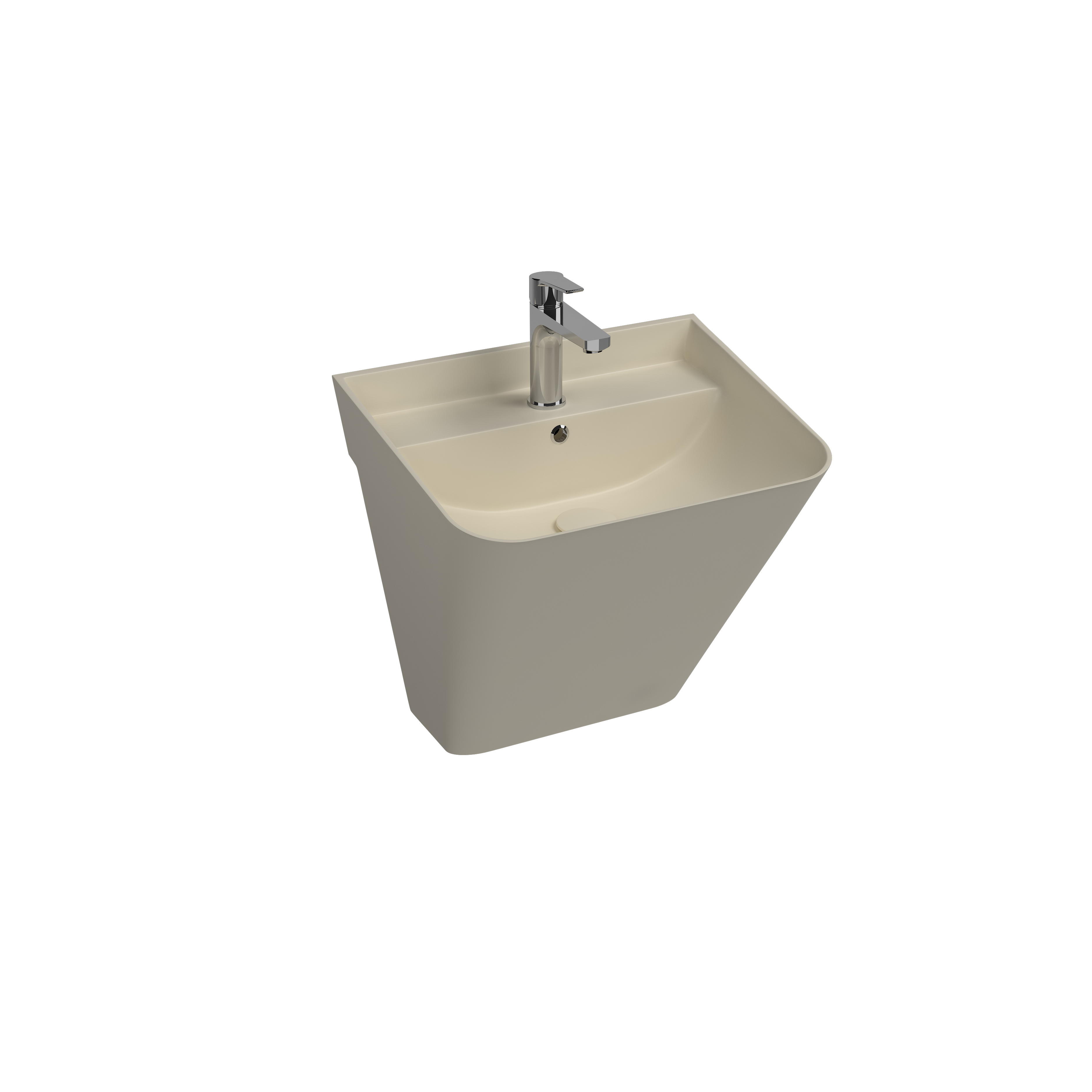 Infinity Tezgah Üstü Lavabo 55 cm Rustik Bordo
