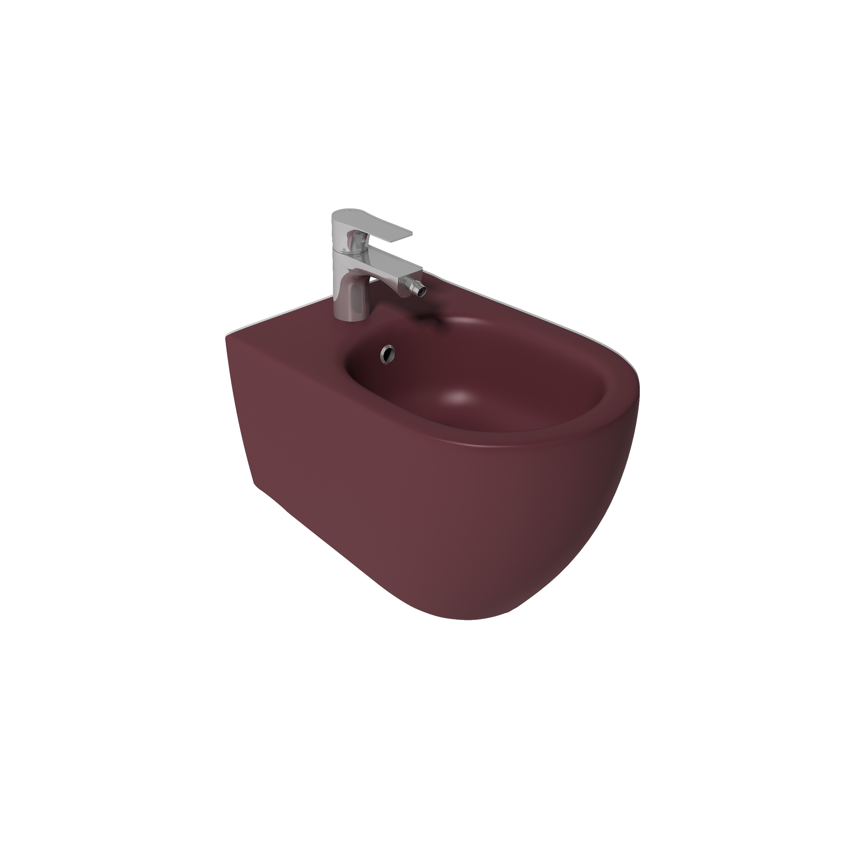 Infinity Tezgah Üstü Lavabo 55 cm Rustik Bordo