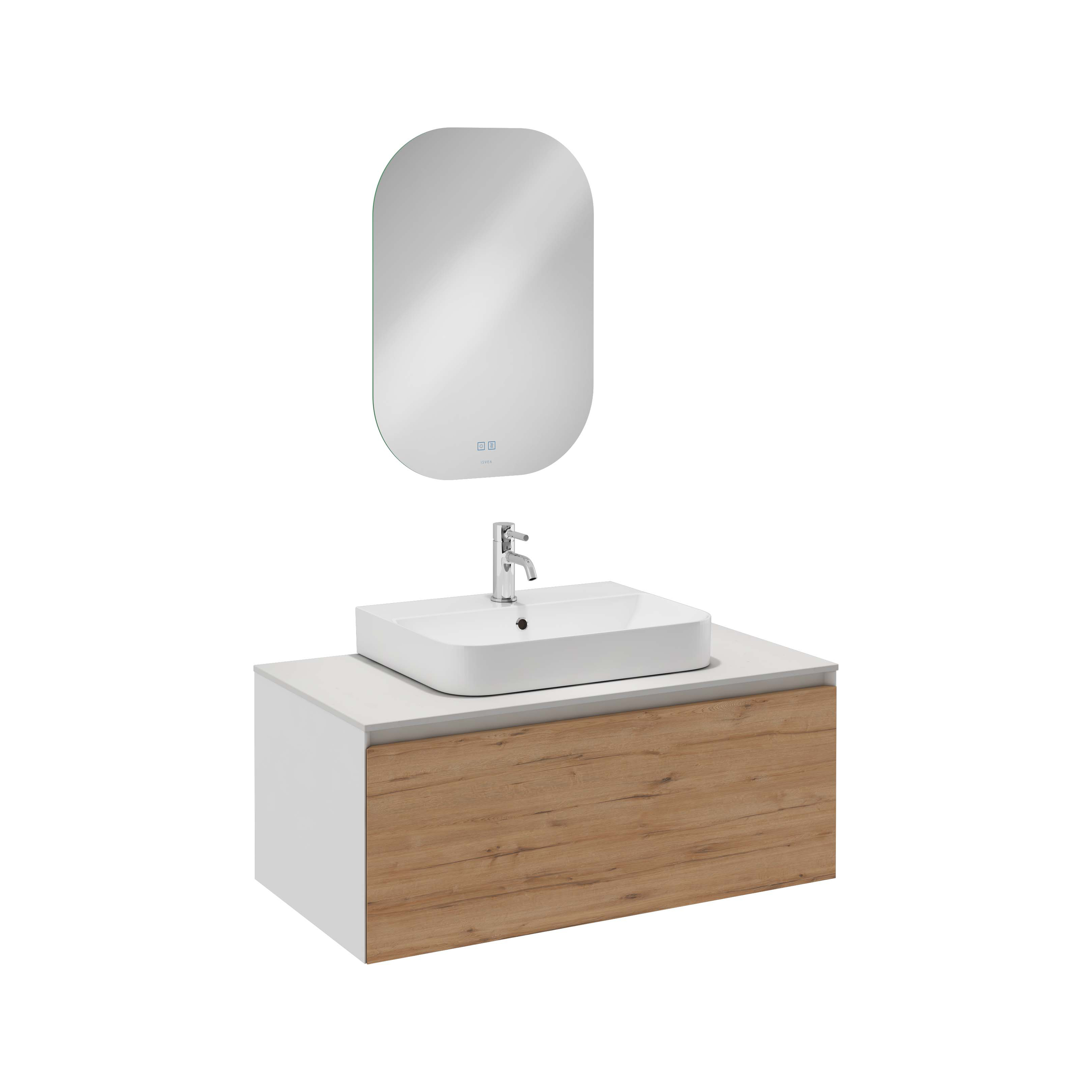 COREDO Mirror With Led, 100 / 80 cm