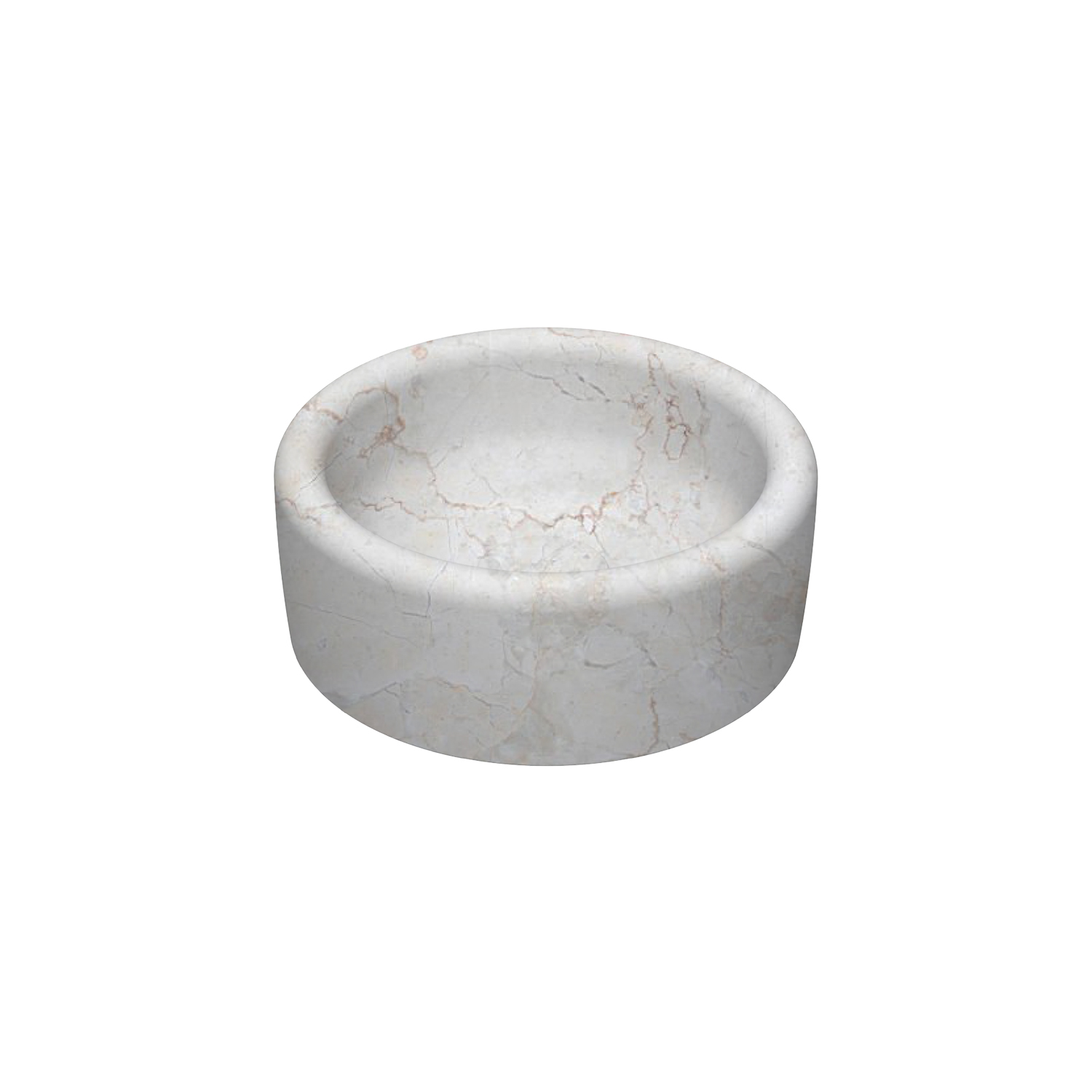 Curvo In-Set Travertino Desenli Lavabo 60 cm