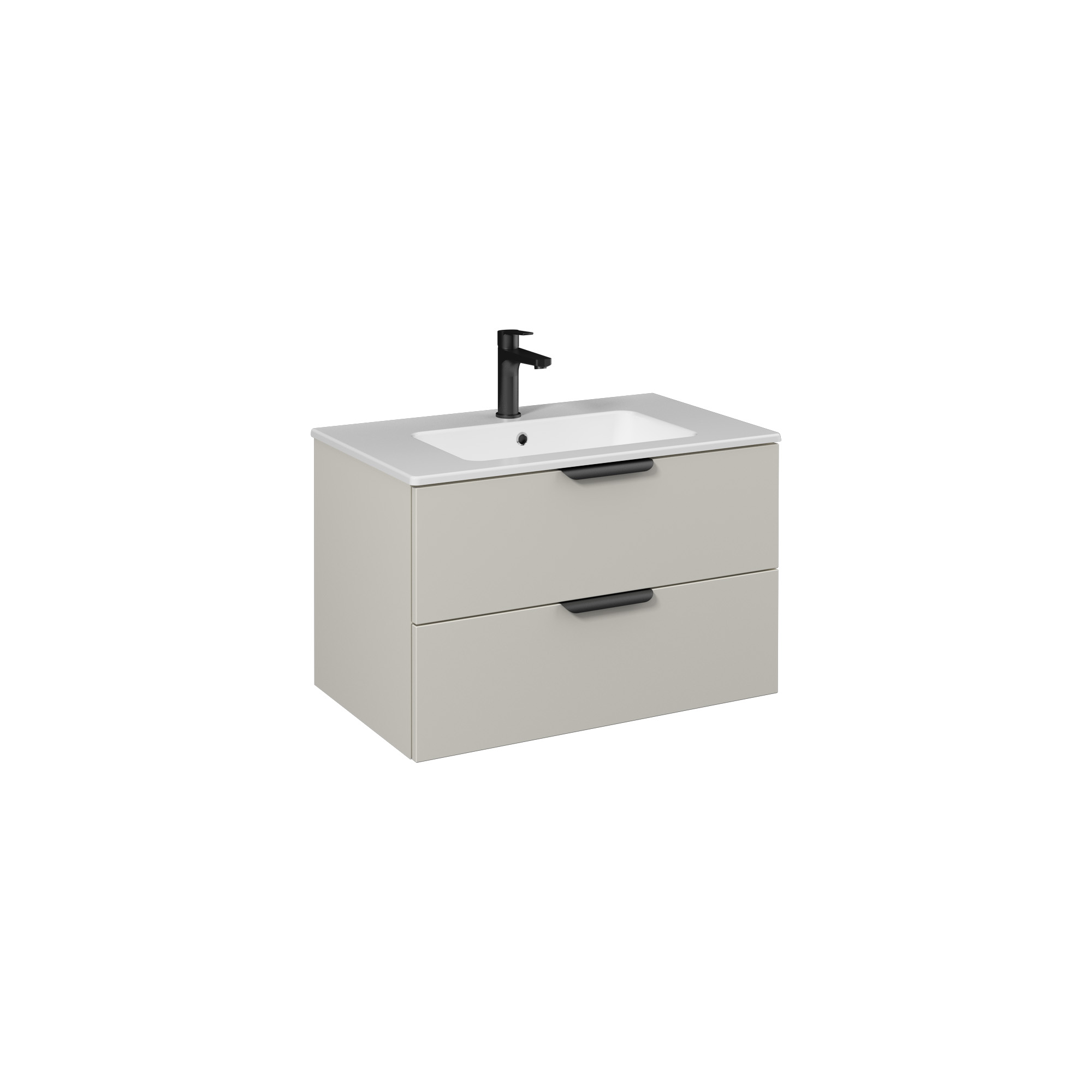 LIV Lavabo Dolabı 80cm (10SL51081 dahil) Açık Bej Çift çekmece