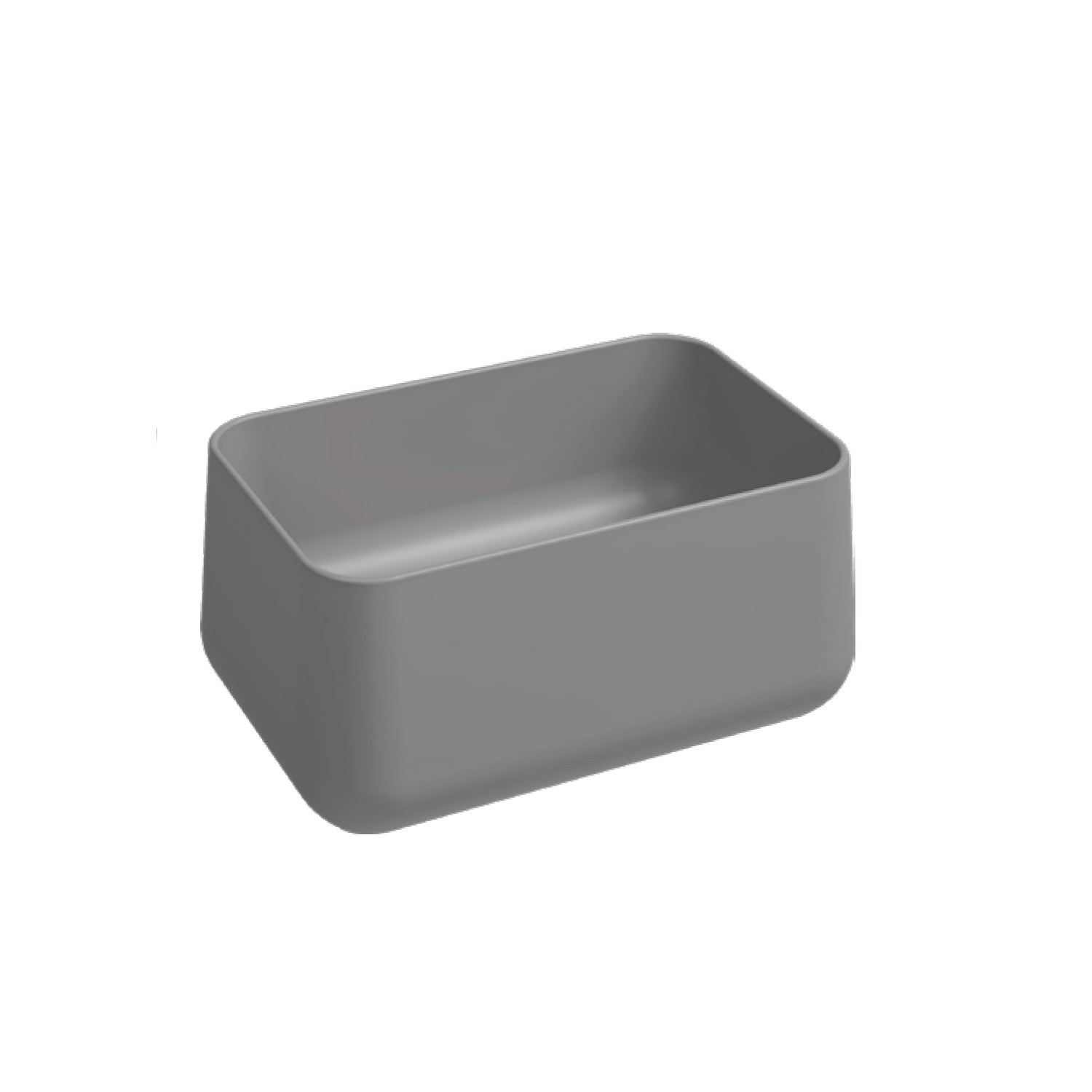 Fluido Tezgah Üstü Lavabo 47 cm  Mat Beyaz