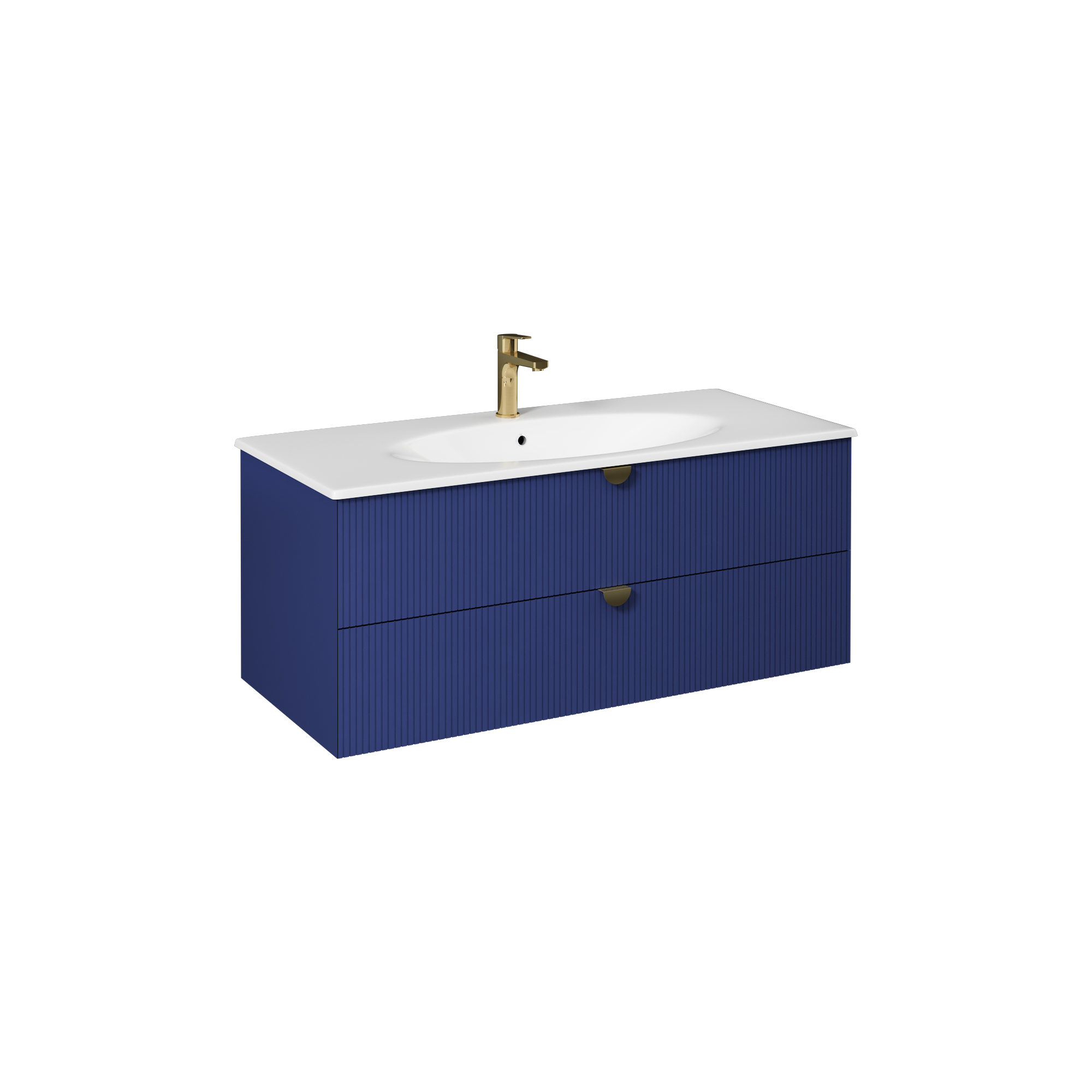 Infinity  Washbasin Cabinet Ruby Red, with White Washbasin 100 cm