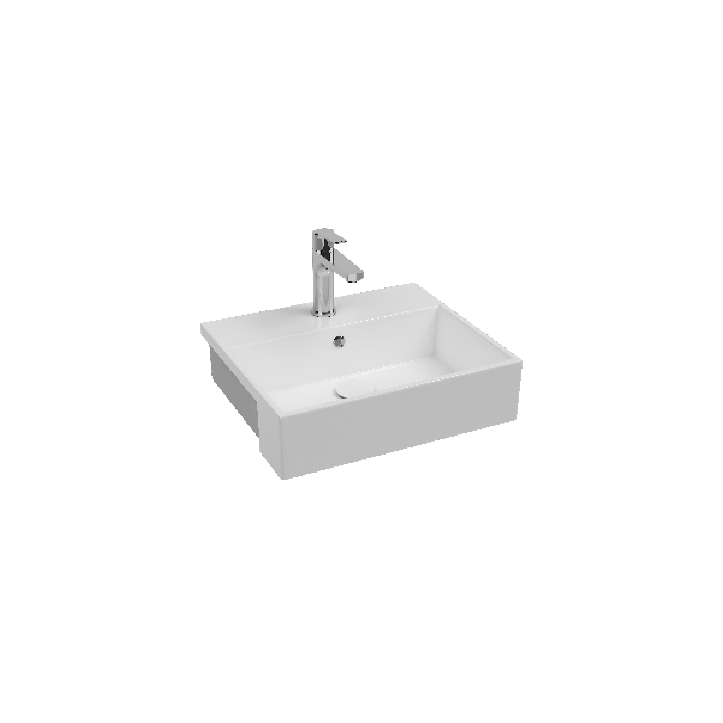 Purita Semi Recessed Washbasin 50 cm