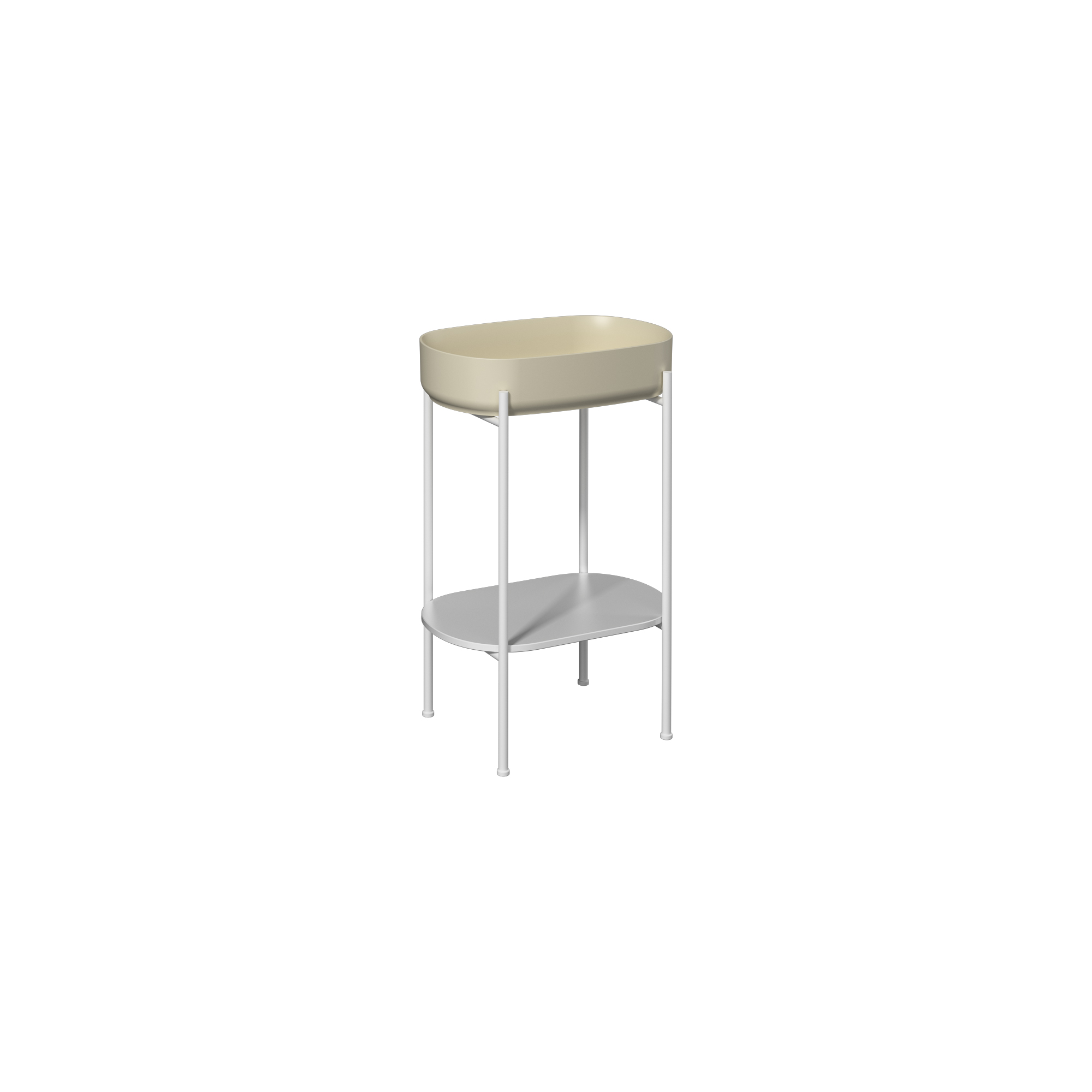 Puno Washbasin Unit White, Ivory washbasin 55 cm