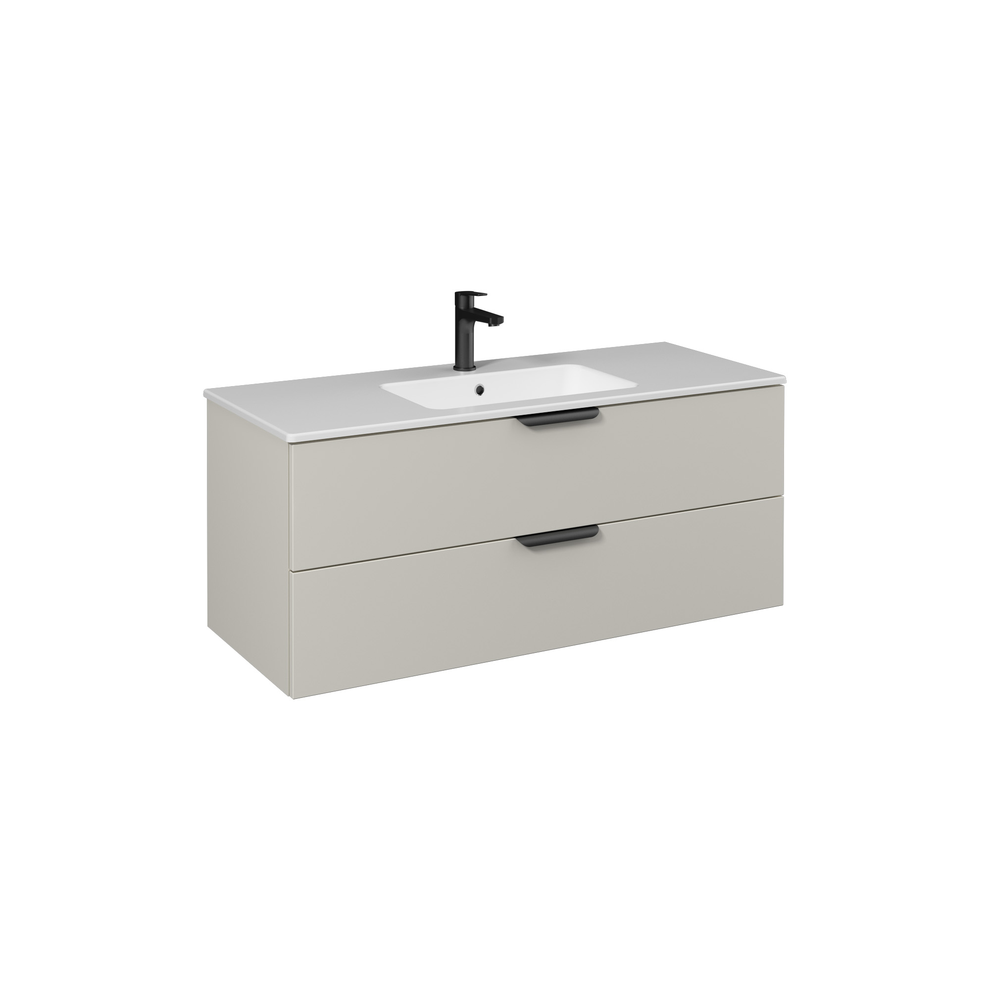LIV Lavabo Dolabı 120cm (10SL51121 dahil) Açık Bej Çift çekmece