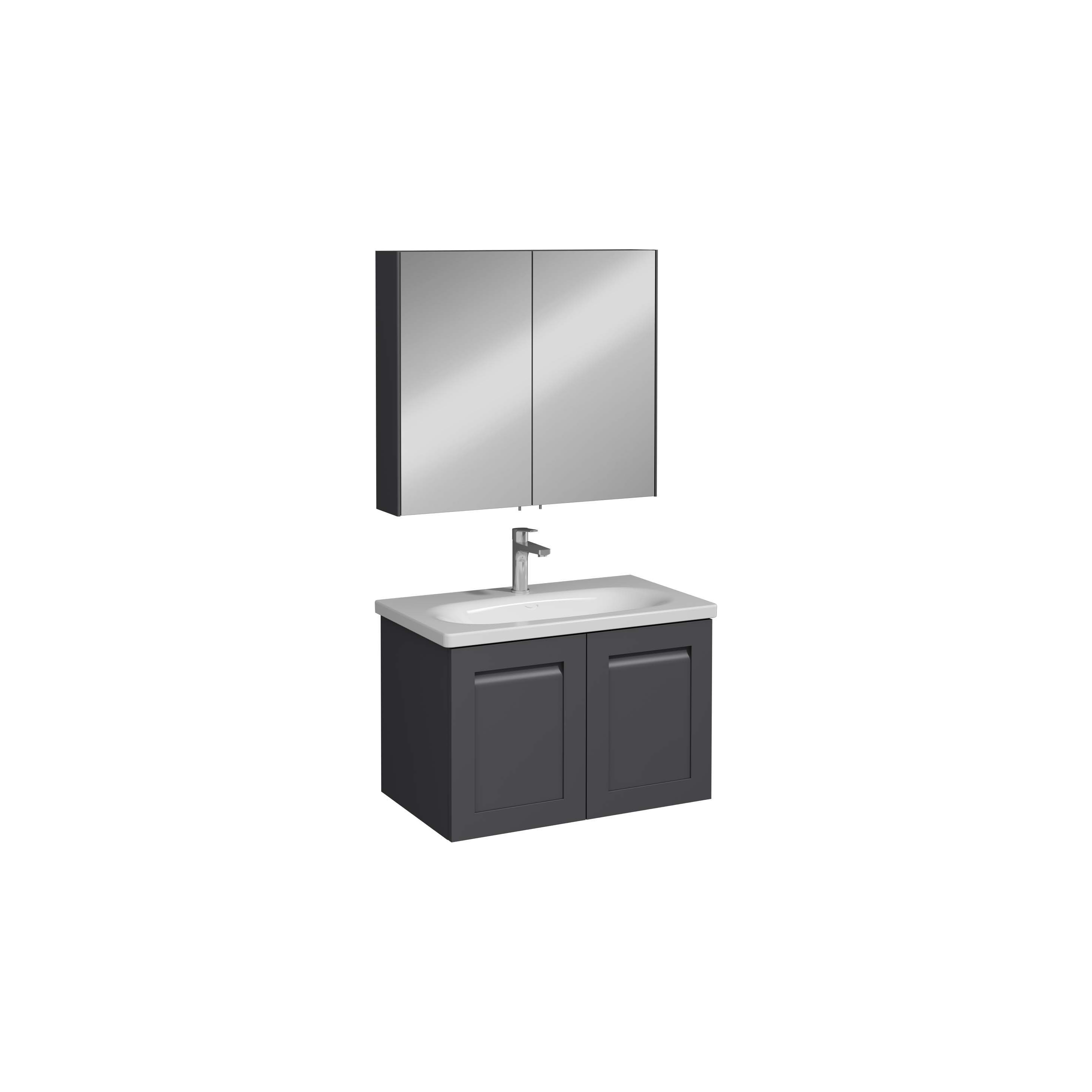 LINARO Sink Unit Anthracite 80 cm