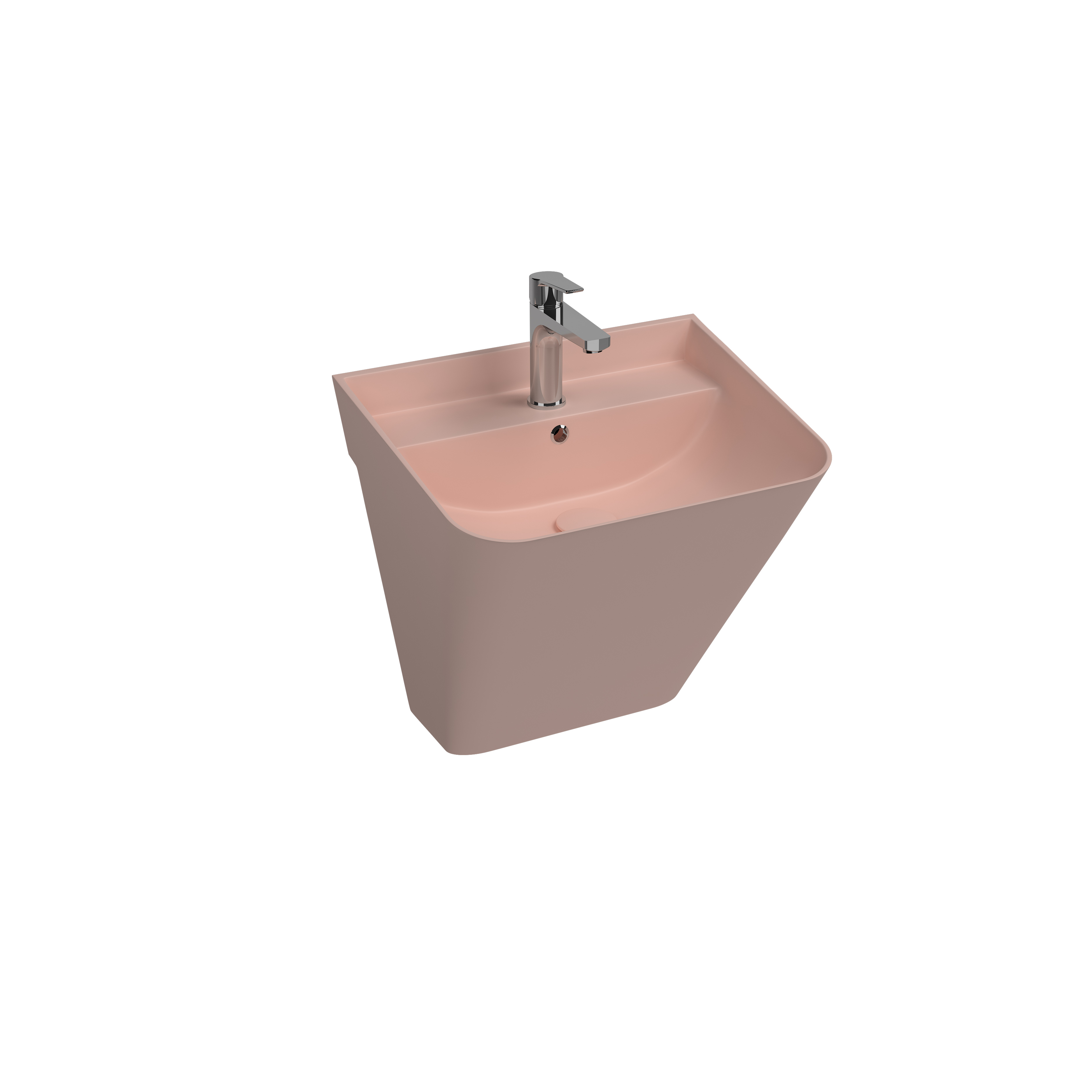 Sott Aqua Wall Hung Monoblok Washbasin 50 cm Salmon