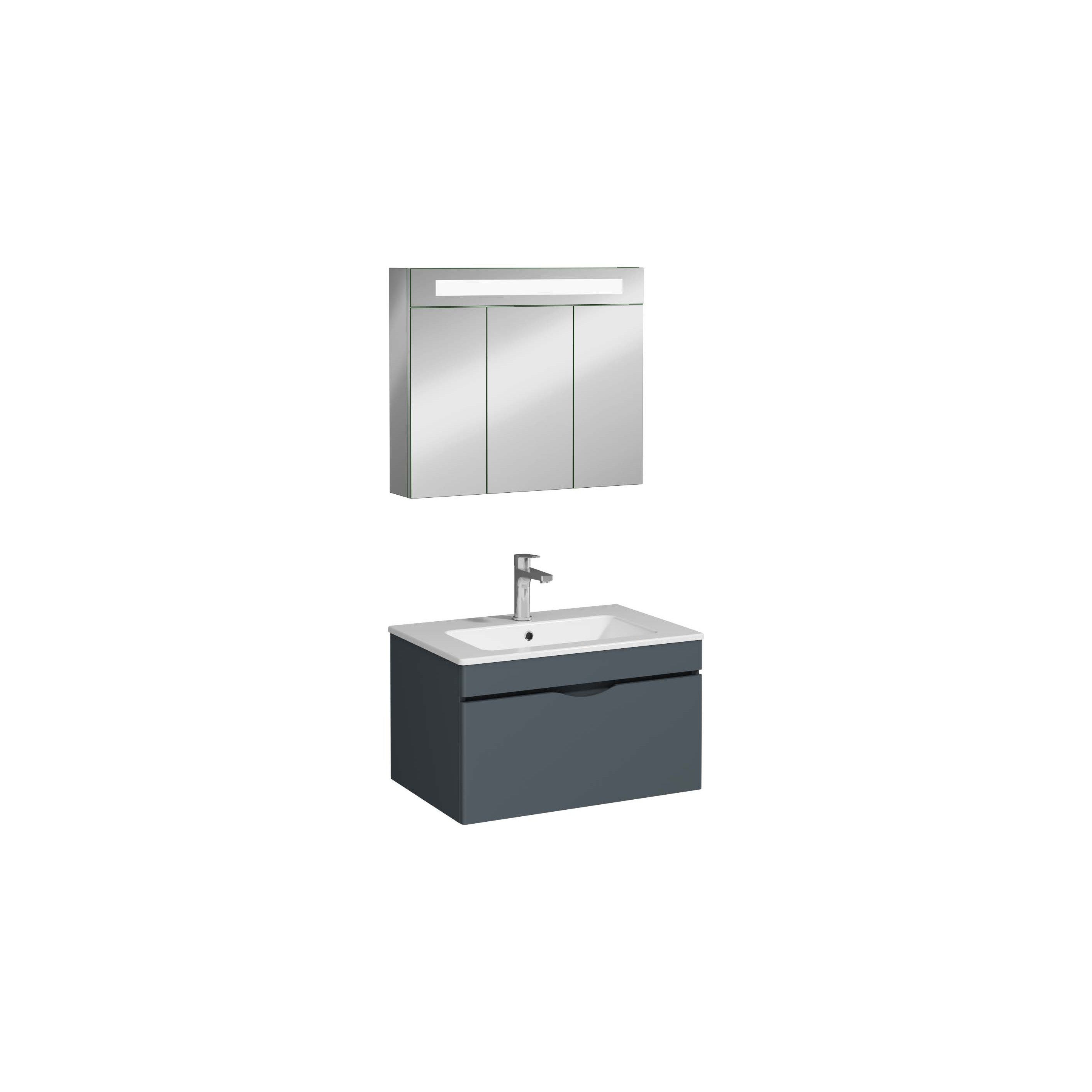 ROYA 70cm Washbasin Cabinet Anthracite Basin