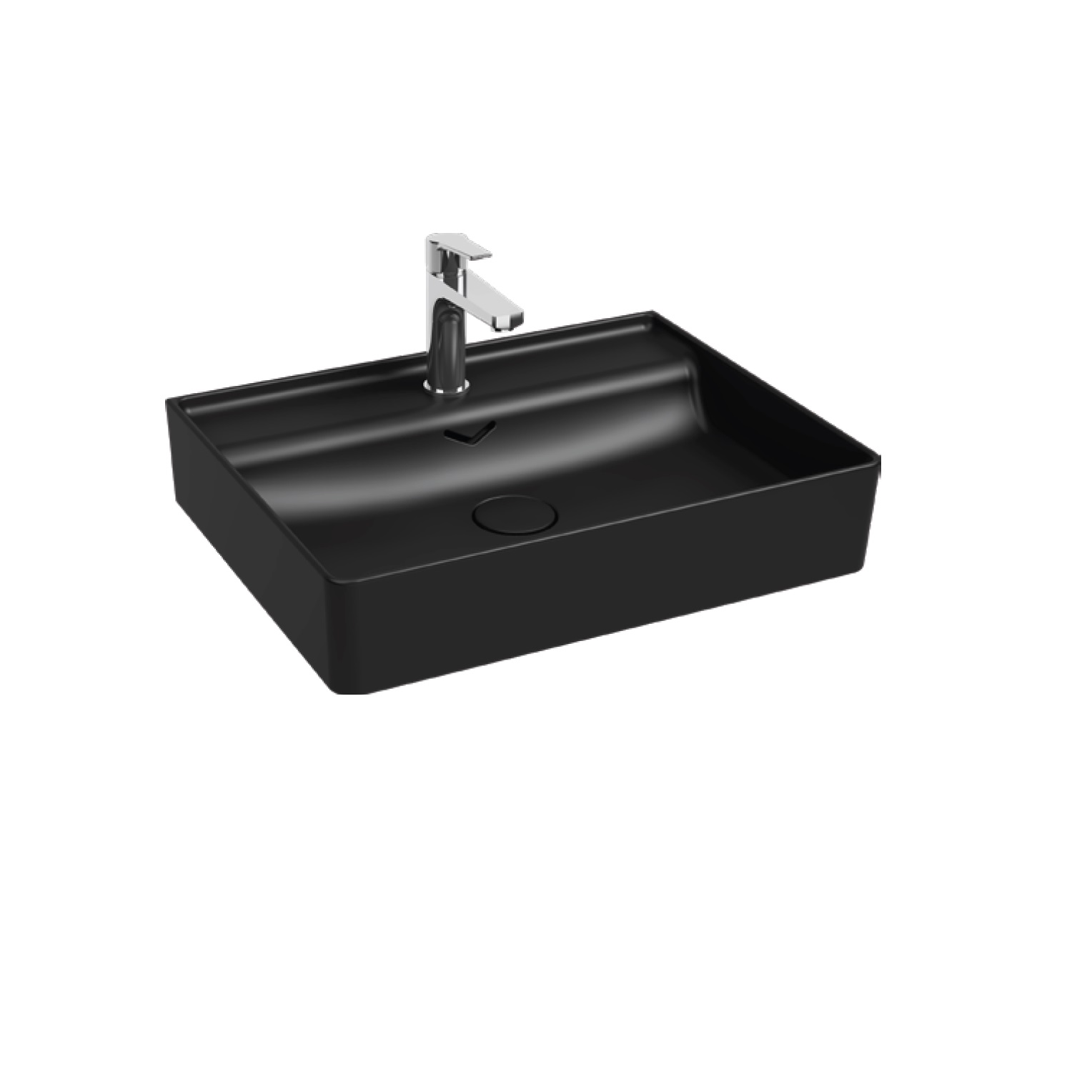 Fluido Tezgah Üstü Lavabo 47 cm  Mat Beyaz
