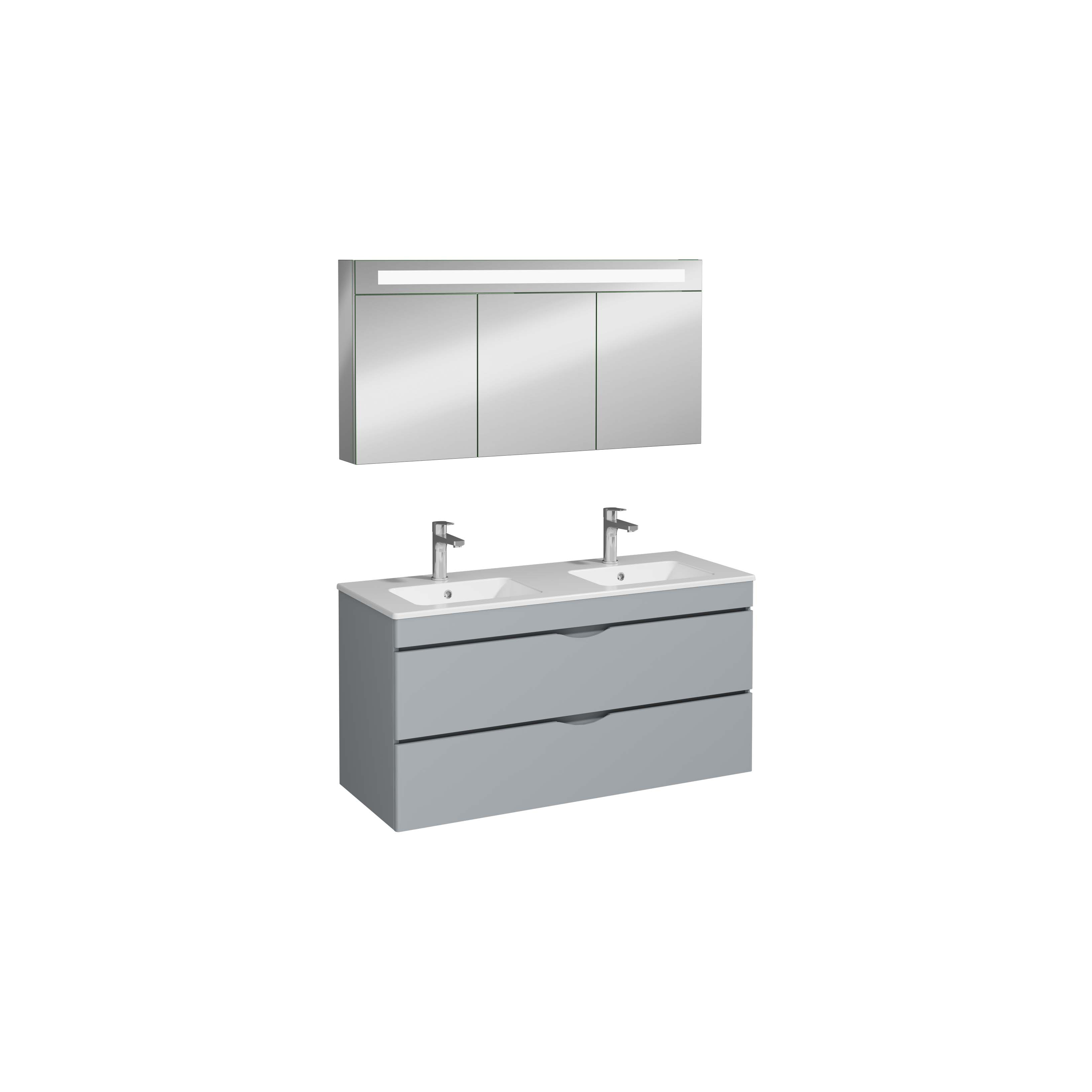 ROYA Double Bowl Washbasin Unit 120 cm