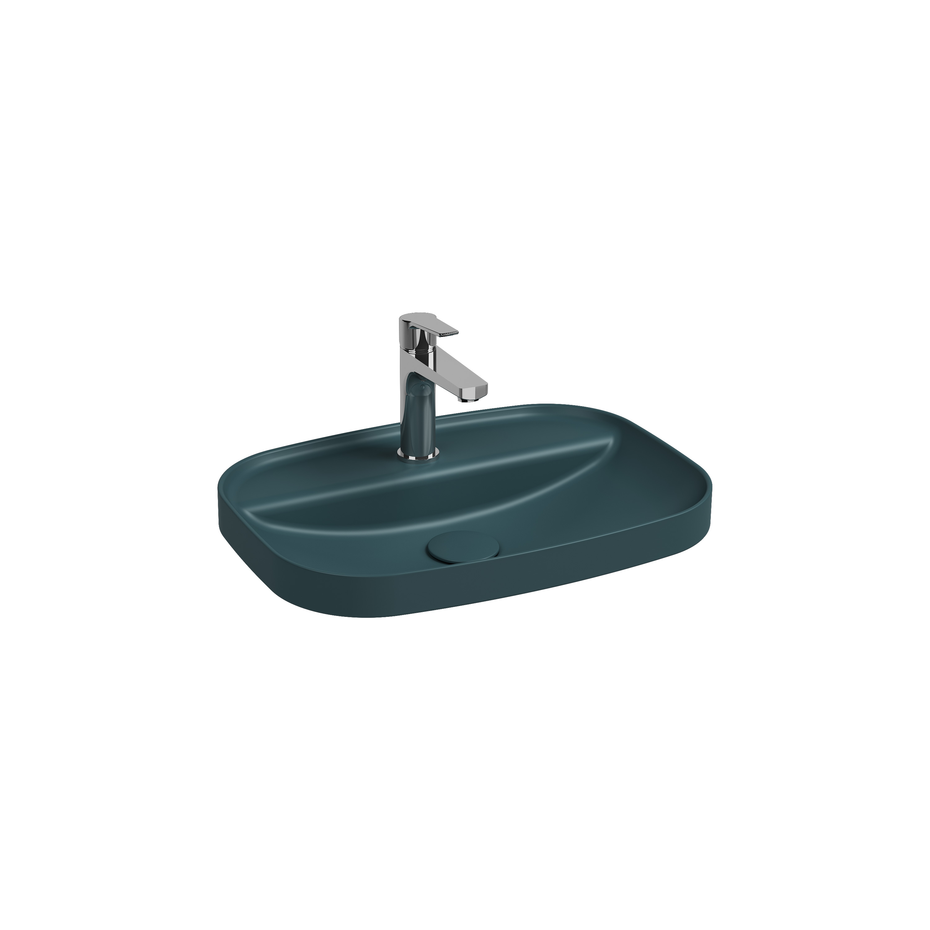 Infinity Tezgah Üstü Lavabo 55 cm Rustik Bordo