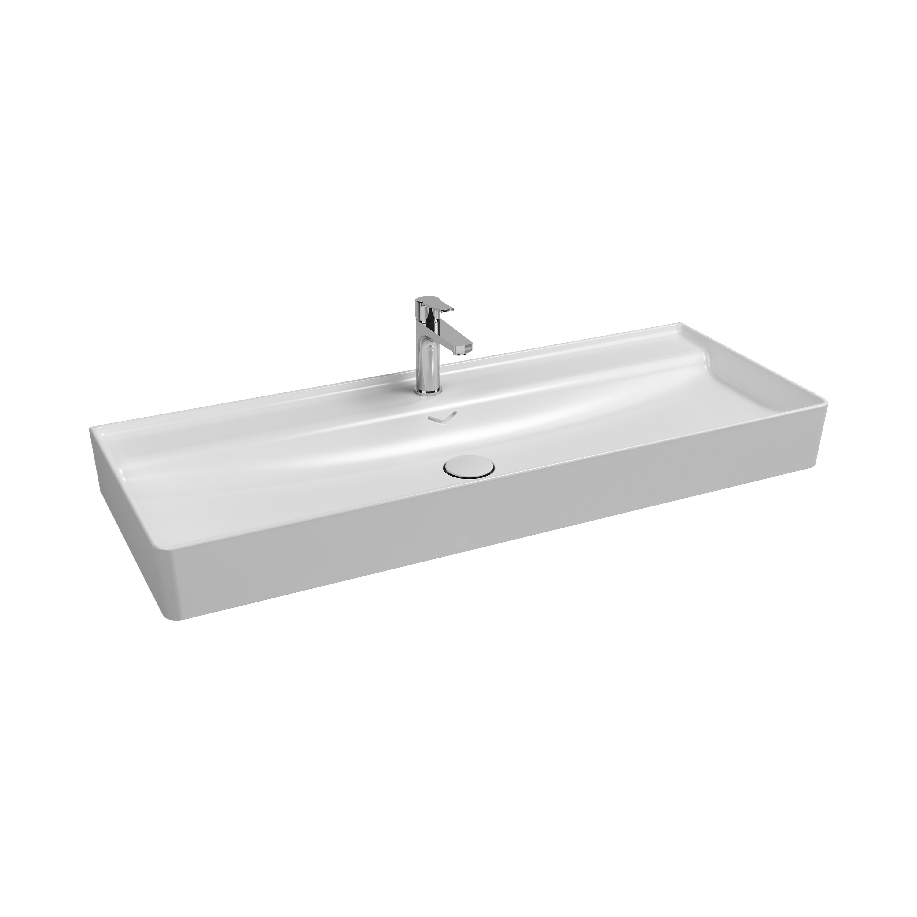 Vea Tezgah Üstü Lavabo 121 cm Taş Gri