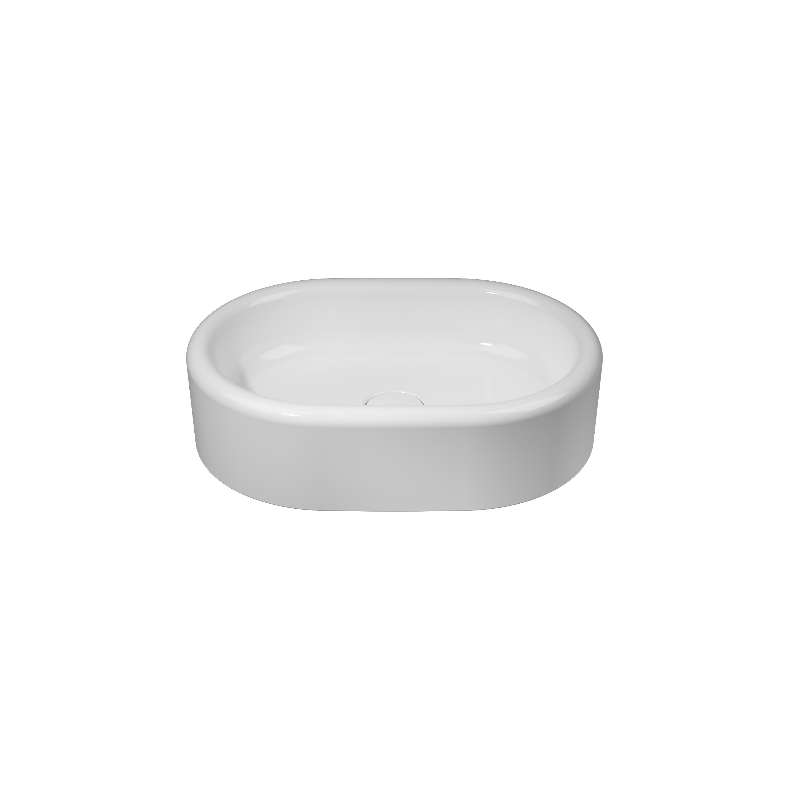 Curvo Tezgah Üstü Lavabo 60 cm - Beyaz