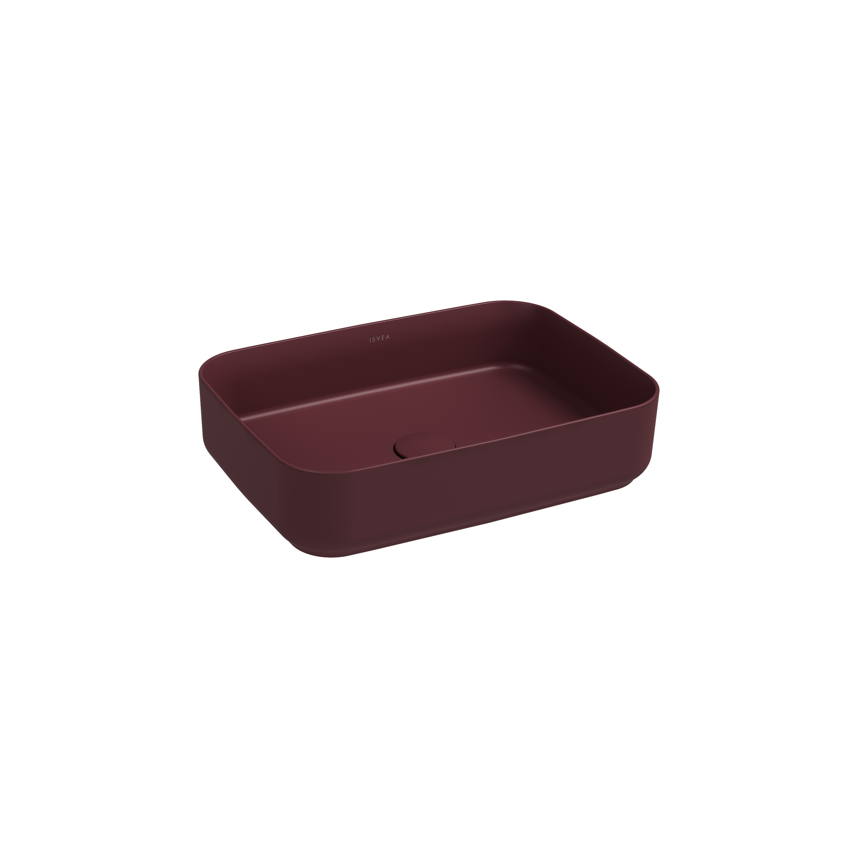 Infinity Countertop Washbasin 50 cm Maroon Red
