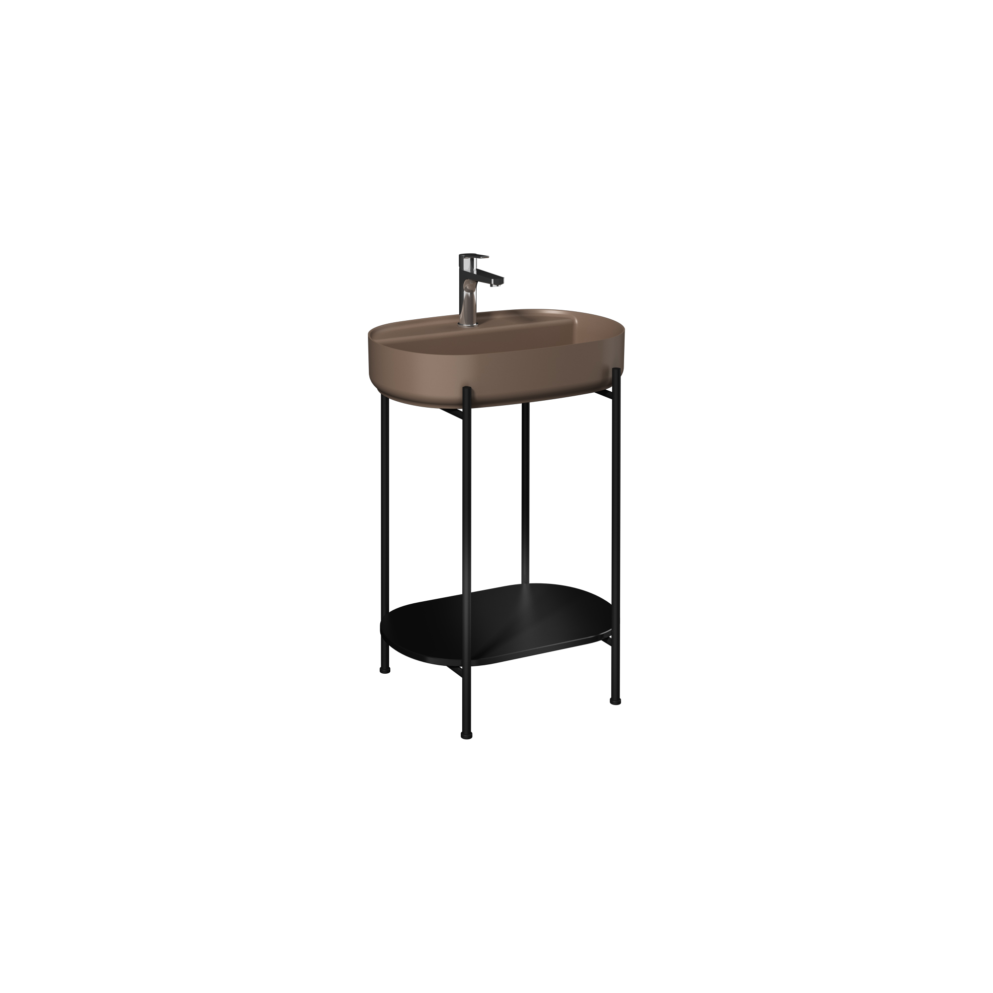 Puno Washbasin Unit Black, Mink washbasin 60 cm