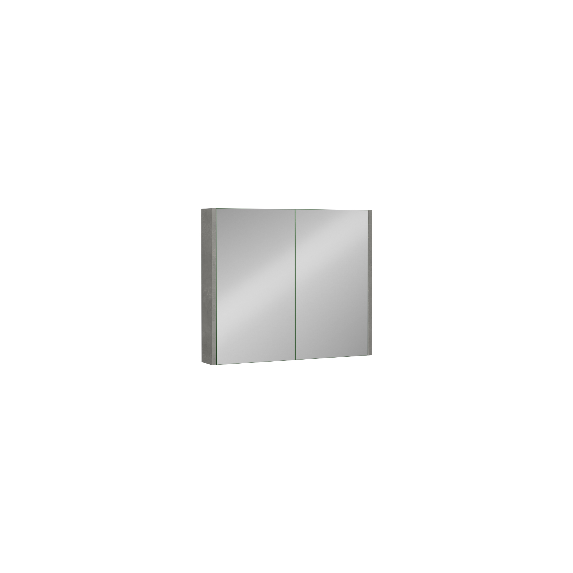 Trio 80 cm Mirror Cabinet, Retro Silver