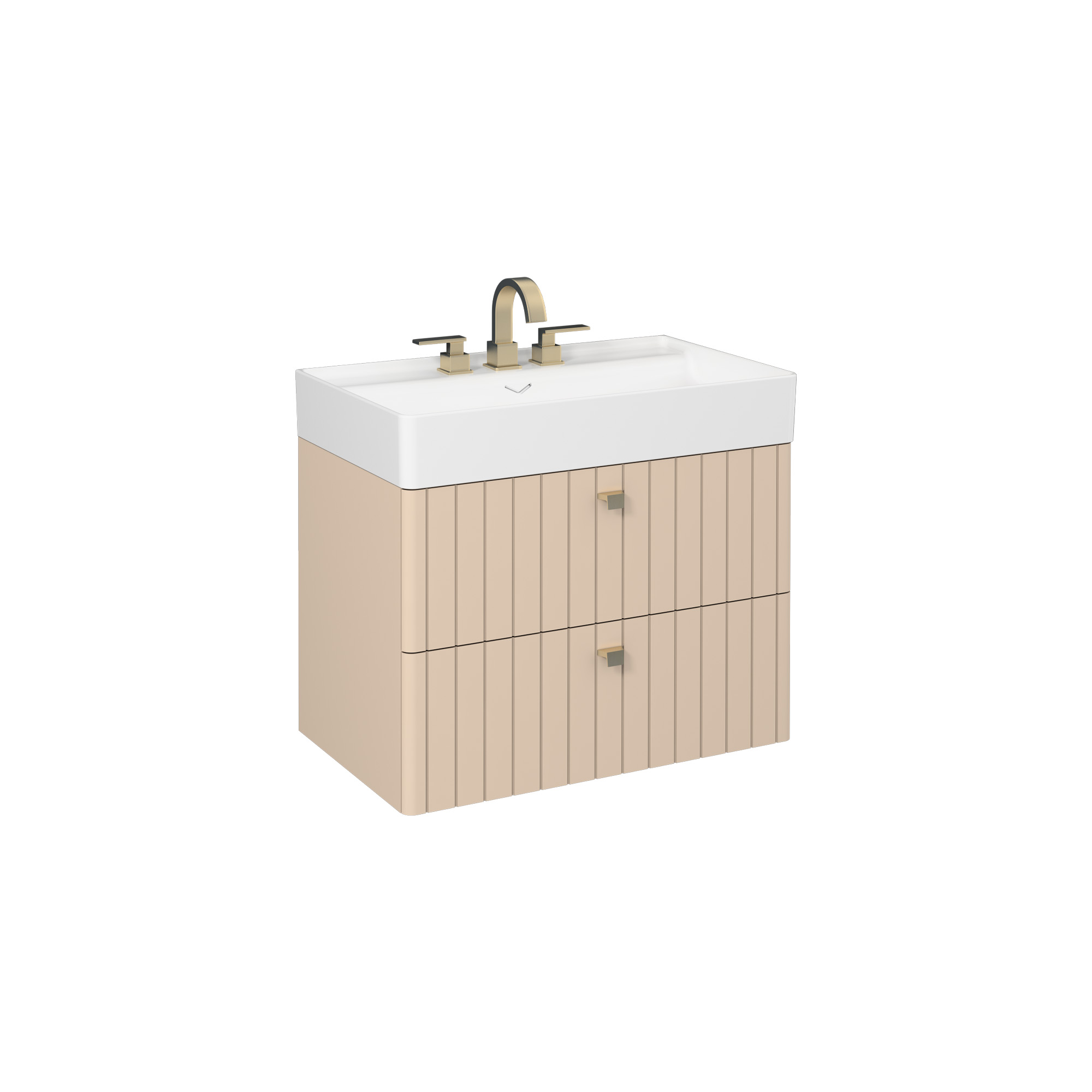 Vea Lavabo Dolabı 80 cm Koyu Bej (10VA50081 dahil)