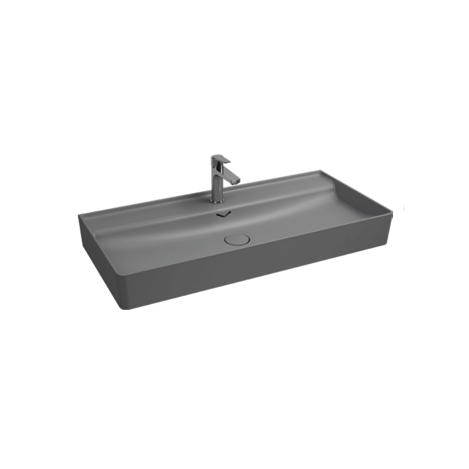 Fluido Tezgah Üstü Lavabo 47 cm  Mat Beyaz