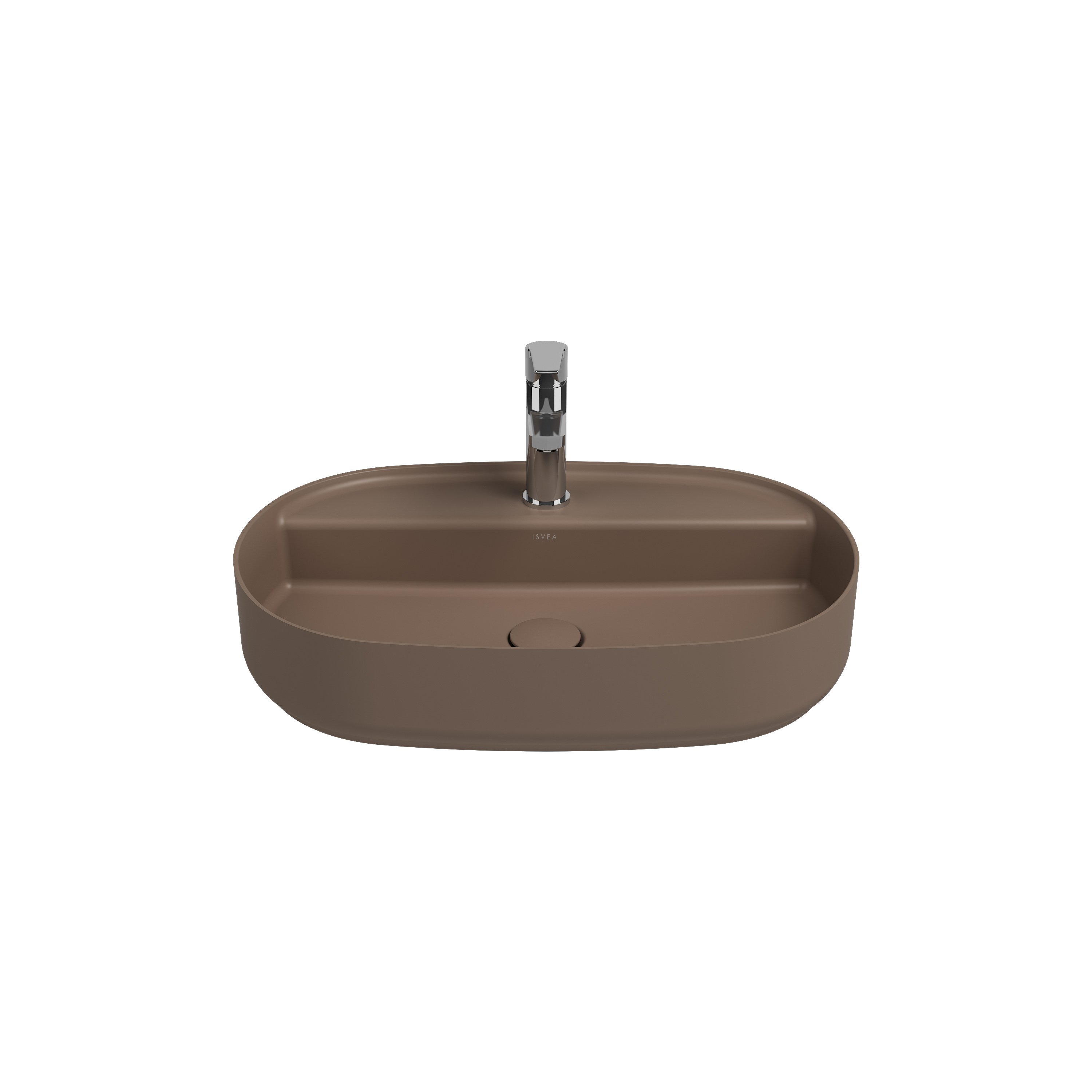Infinity Tezgah Üstü Lavabo 55 cm Rustik Bordo