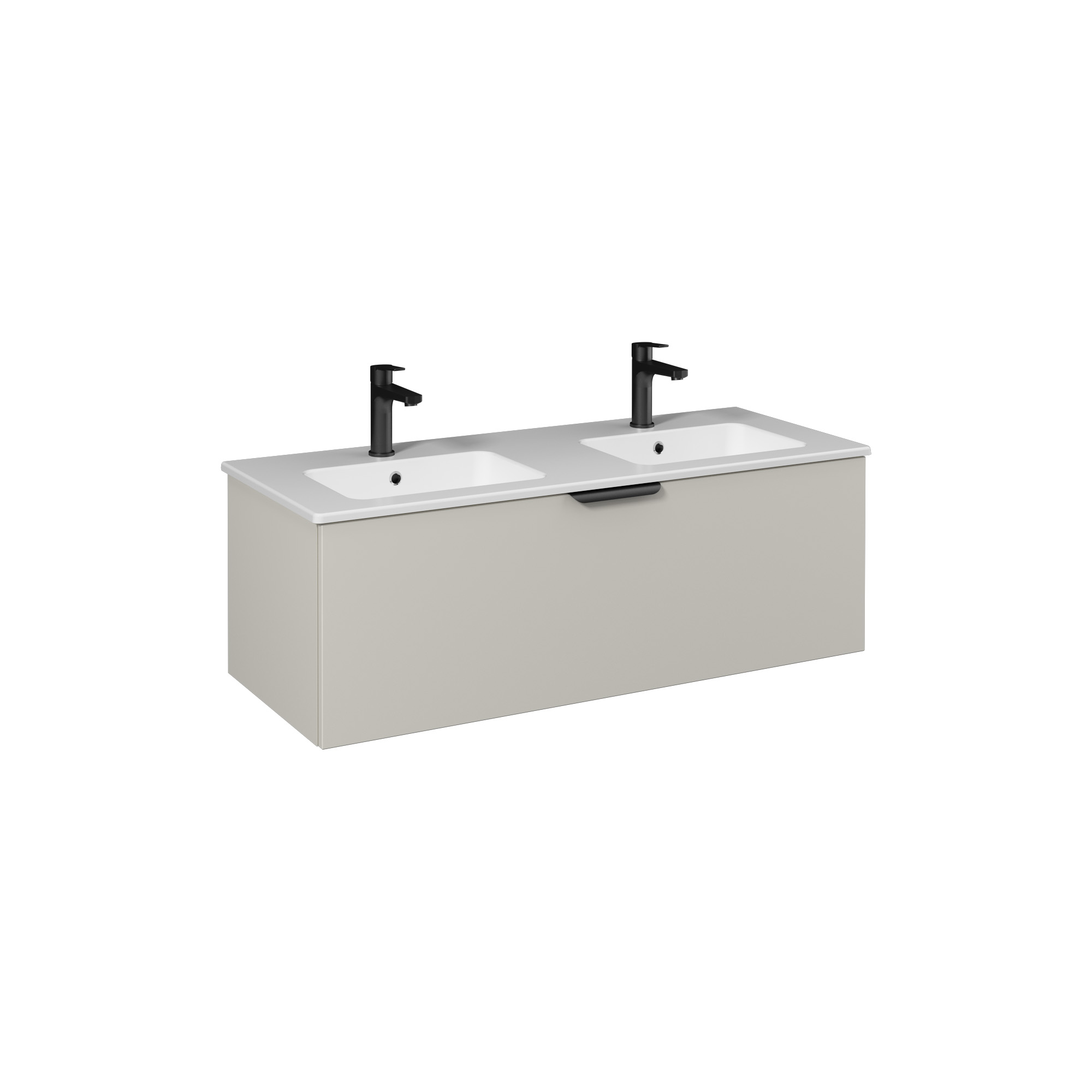 LIV Lavabo Dolabı 120cm (10SL50121 Çift Hazneli dahil) Açık Bej Tek çekmece