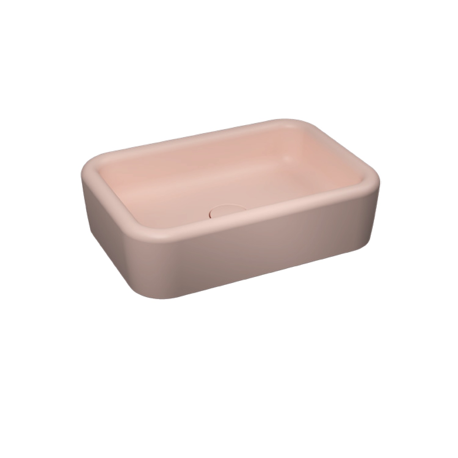 Fluido Tezgah Üstü Lavabo 47 cm  Mat Beyaz