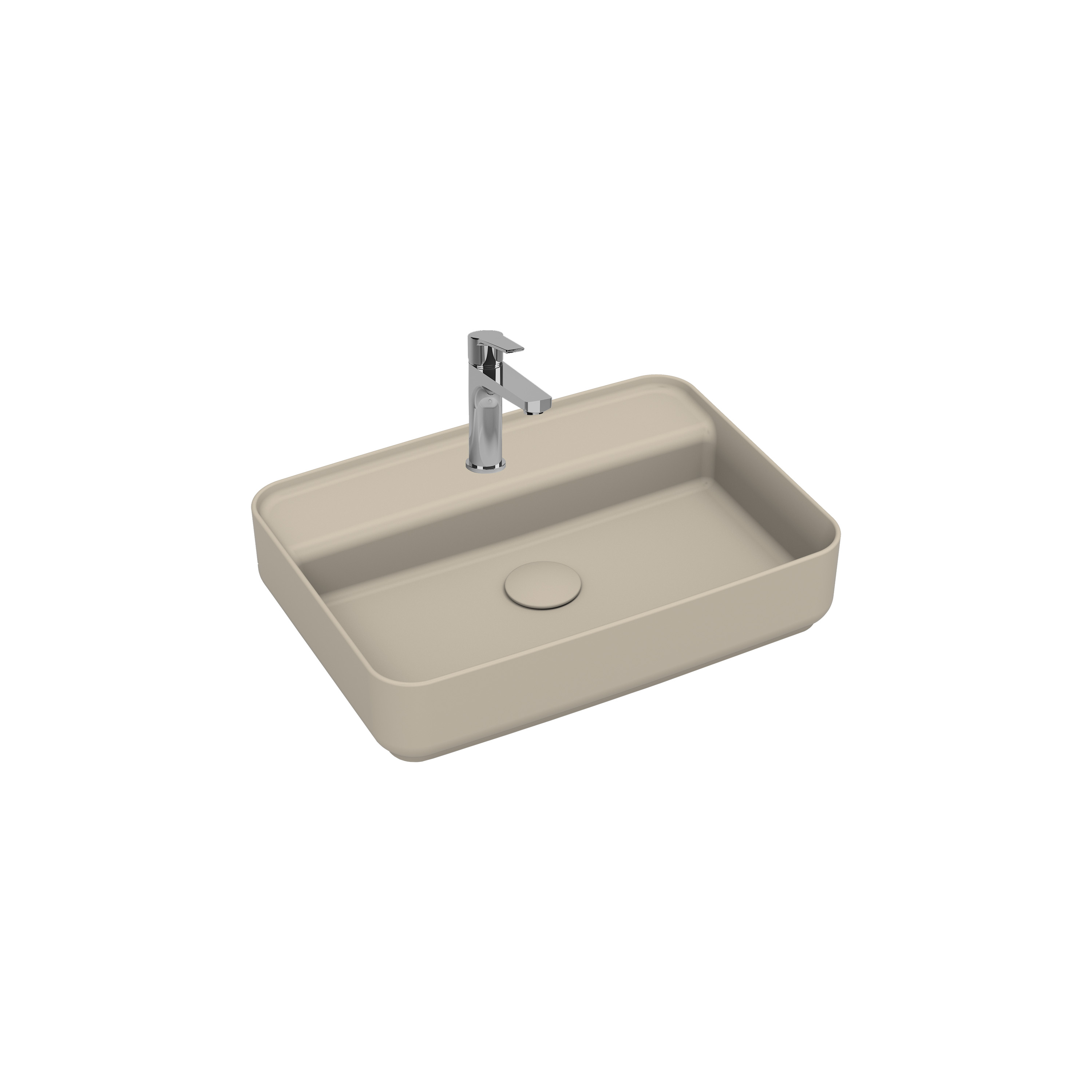 Infinity Tezgah Üstü Lavabo 55 cm Fildişi