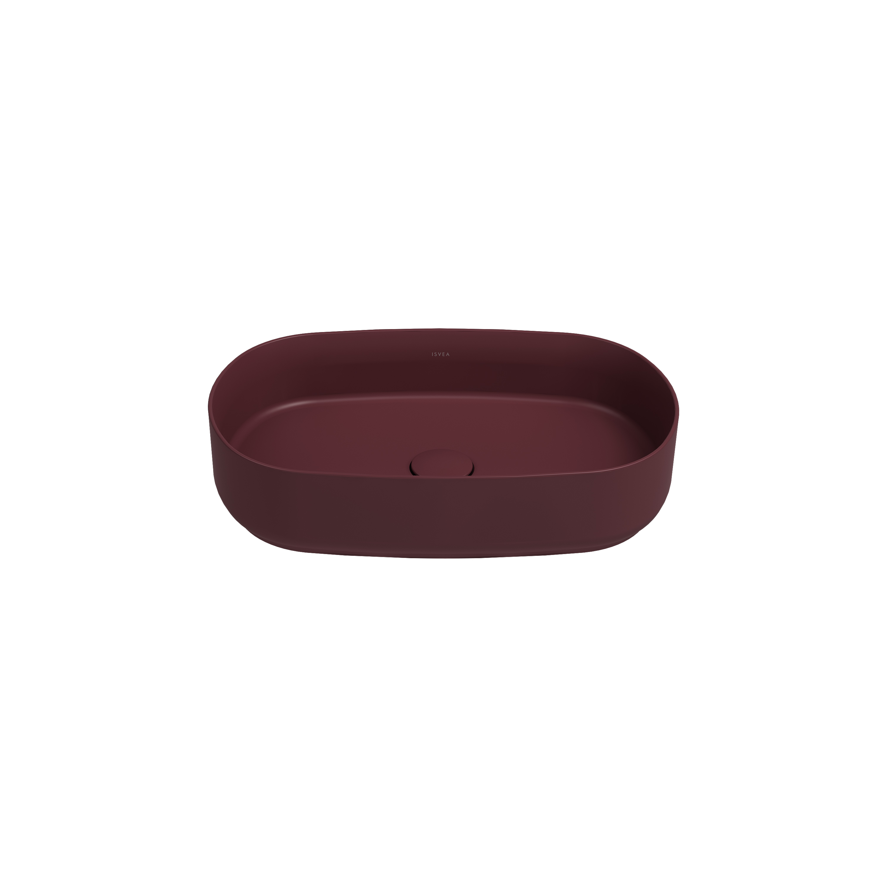 Infinity Tezgah Üstü Lavabo 55 cm Rustik Bordo