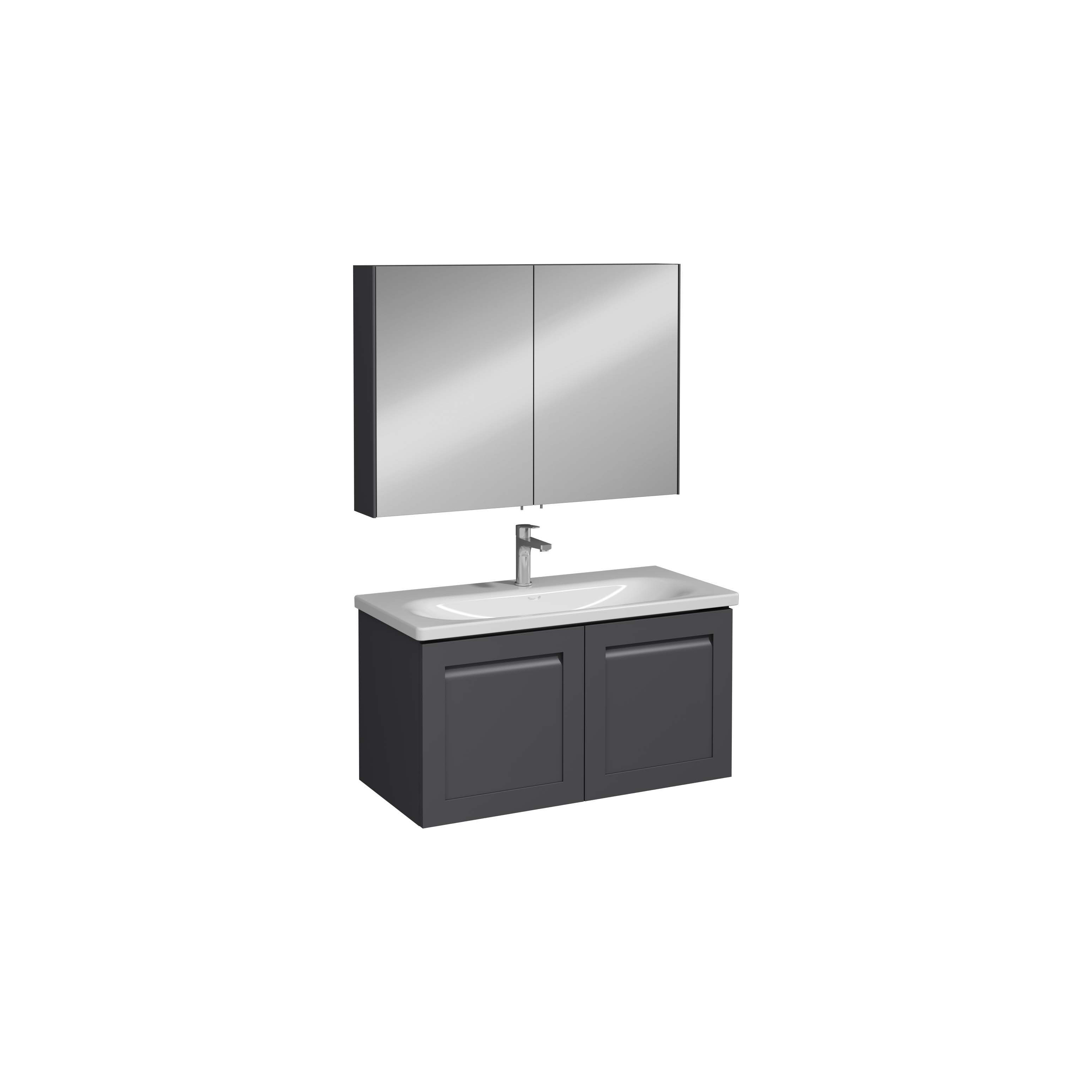 LINARO Sink Unit Anthracite 100 cm