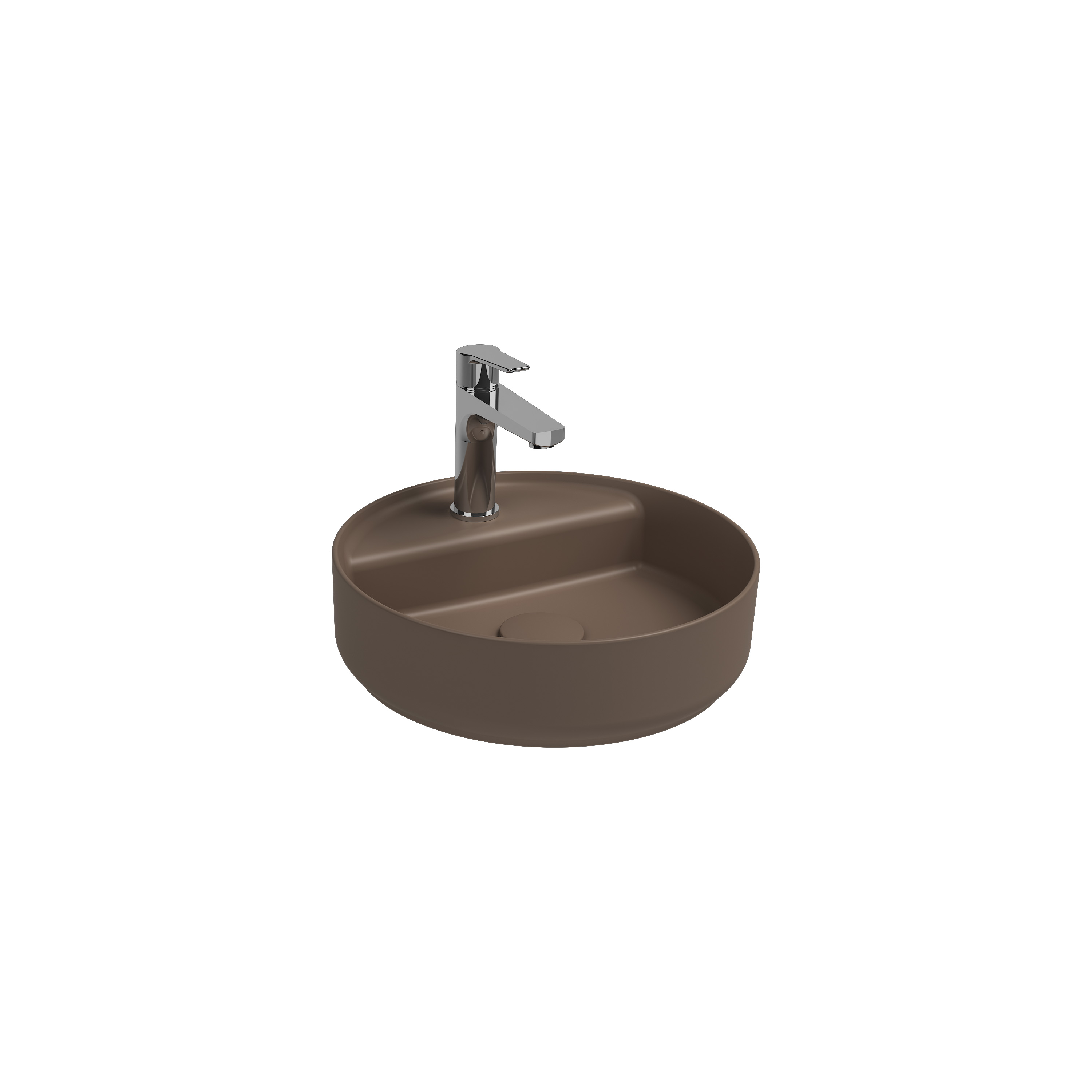 Infinity Tezgah Üstü Lavabo 55 cm Rustik Bordo