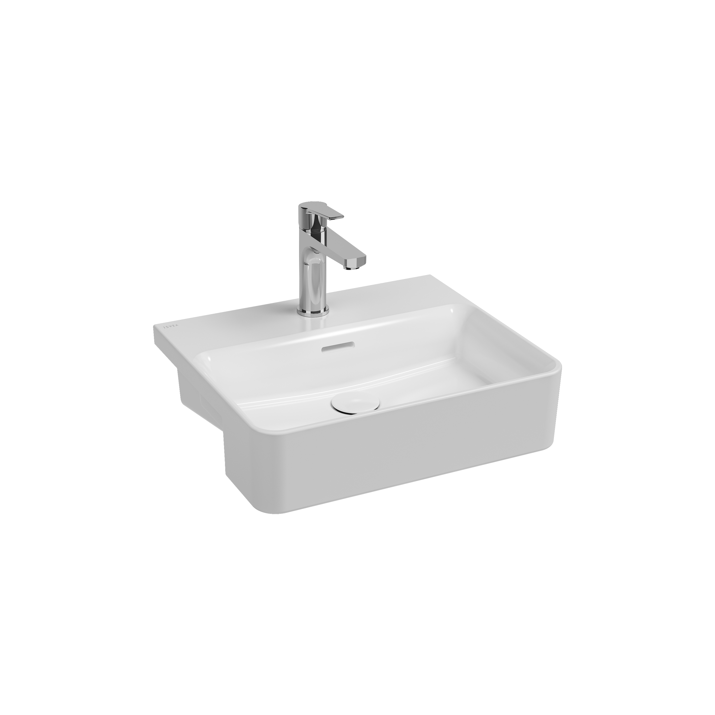 Infinity Yarım Tezgah Lavabo 50 cm Beyaz
