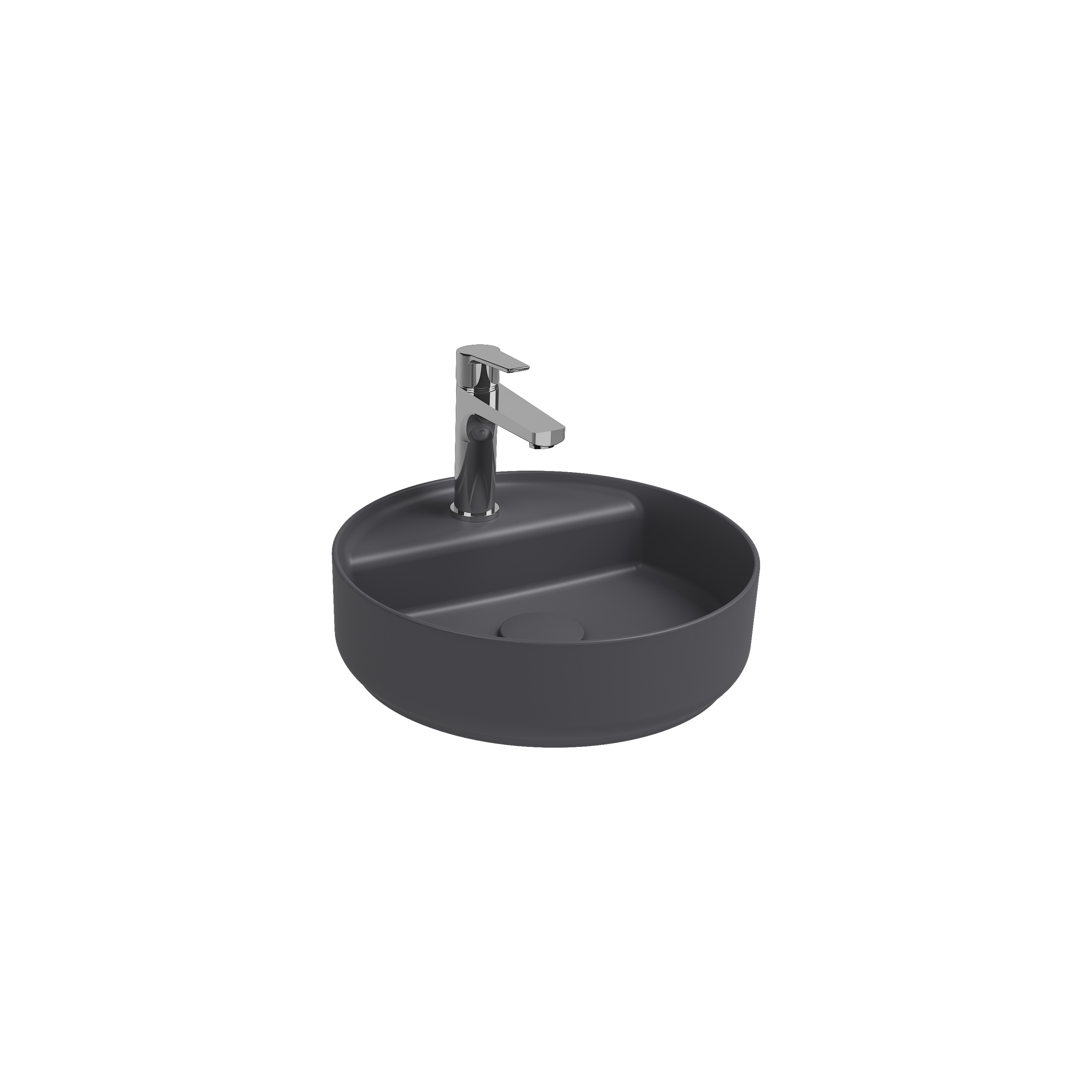 Infinity Tezgah Üstü Lavabo 55 cm Rustik Bordo