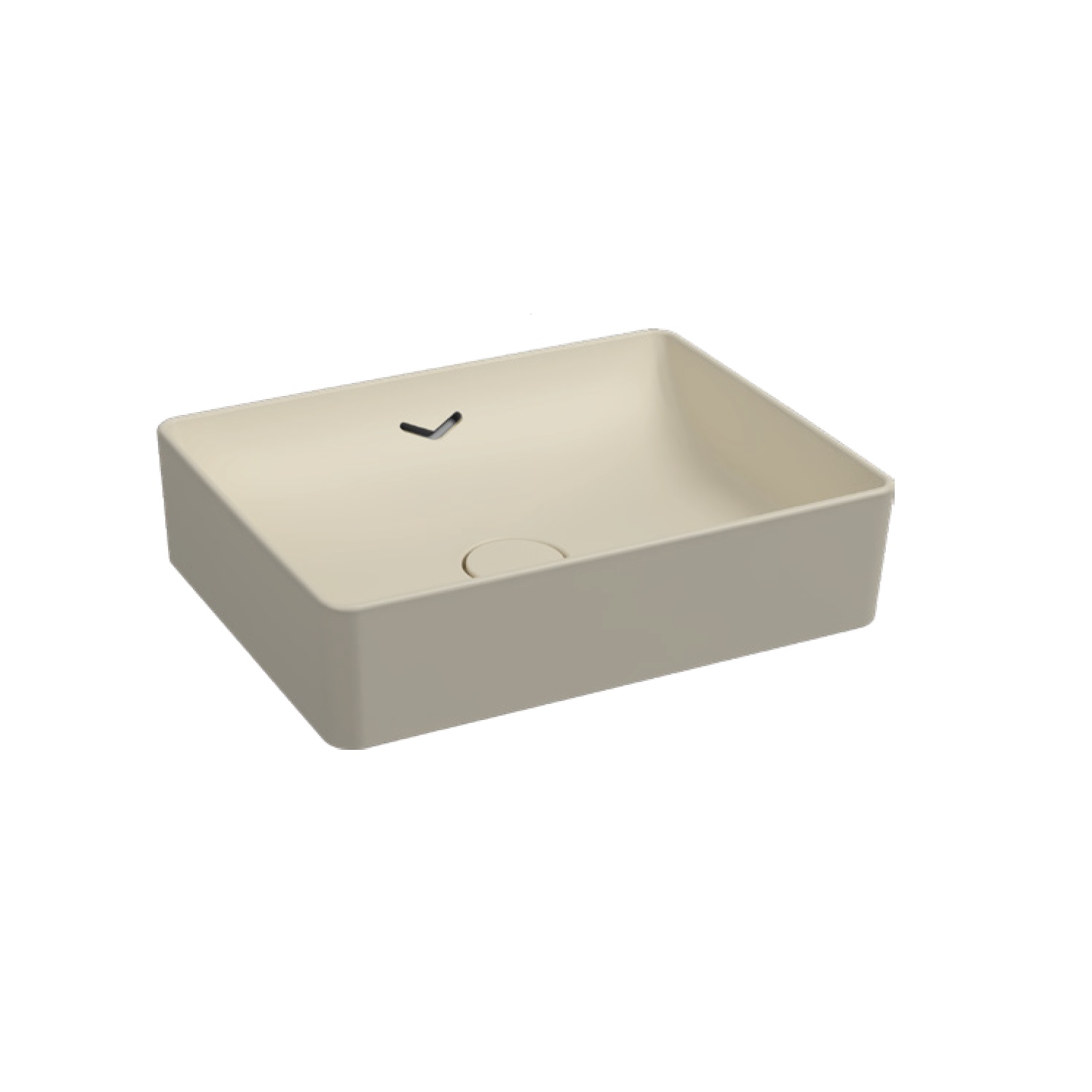 Fluido Tezgah Üstü Lavabo 47 cm  Mat Beyaz