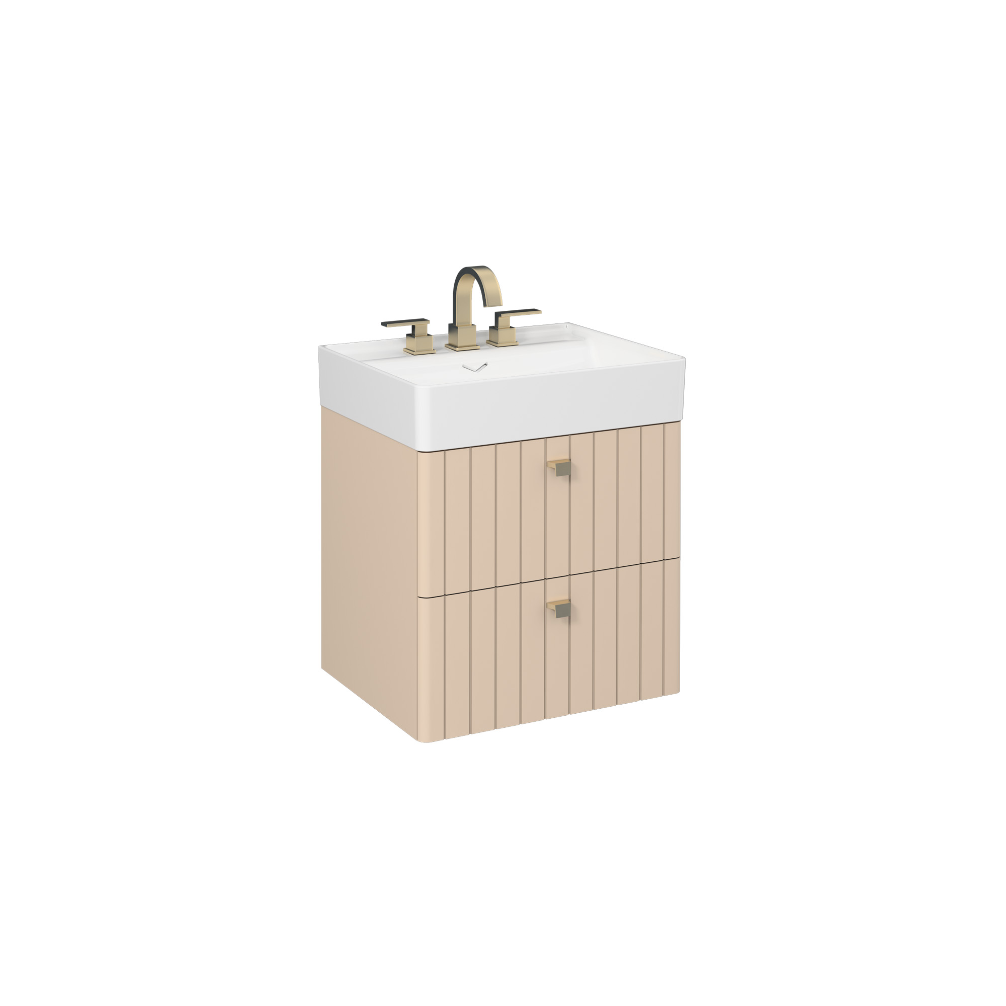 Vea Lavabo Dolabı 60 cm Koyu Bej (10va50061 dahil)