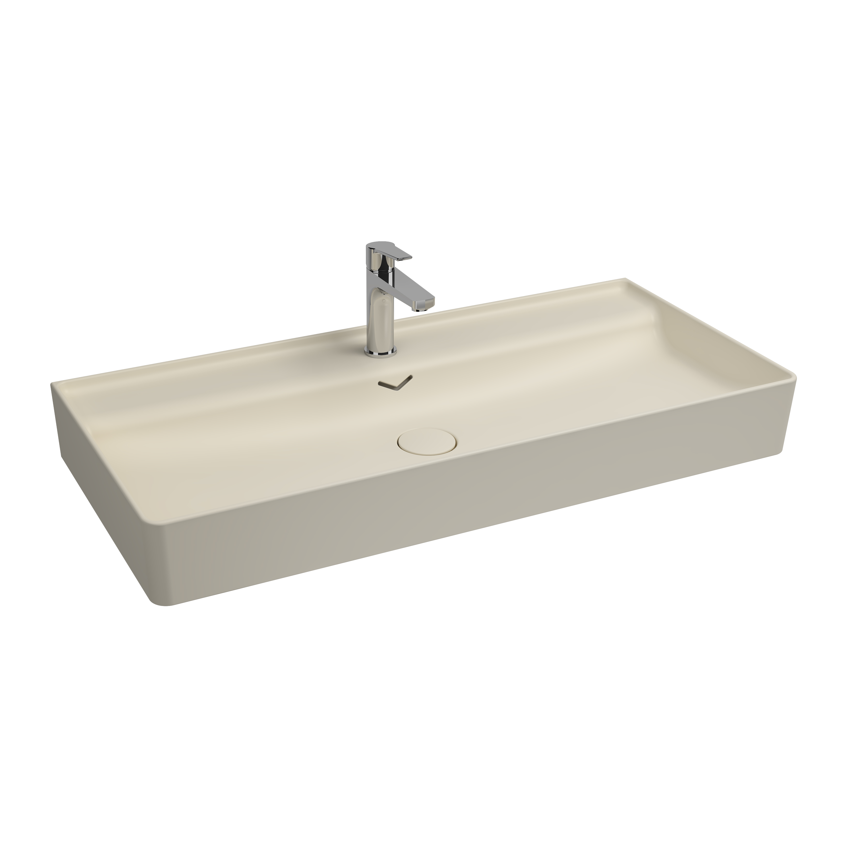 Vea Tezgah Üstü Lavabo 101 cm Fildişi