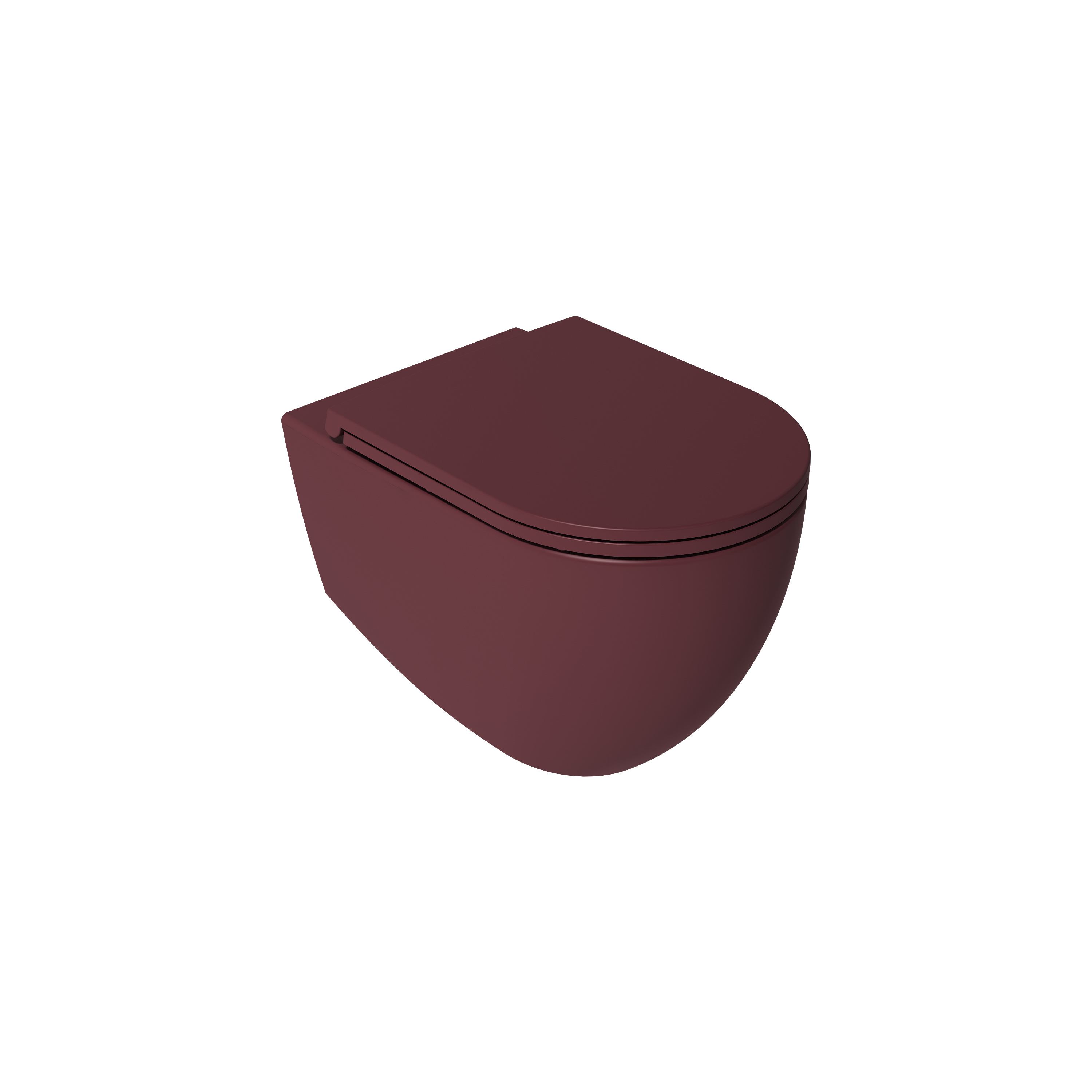 Infinity Tezgah Üstü Lavabo 55 cm Rustik Bordo