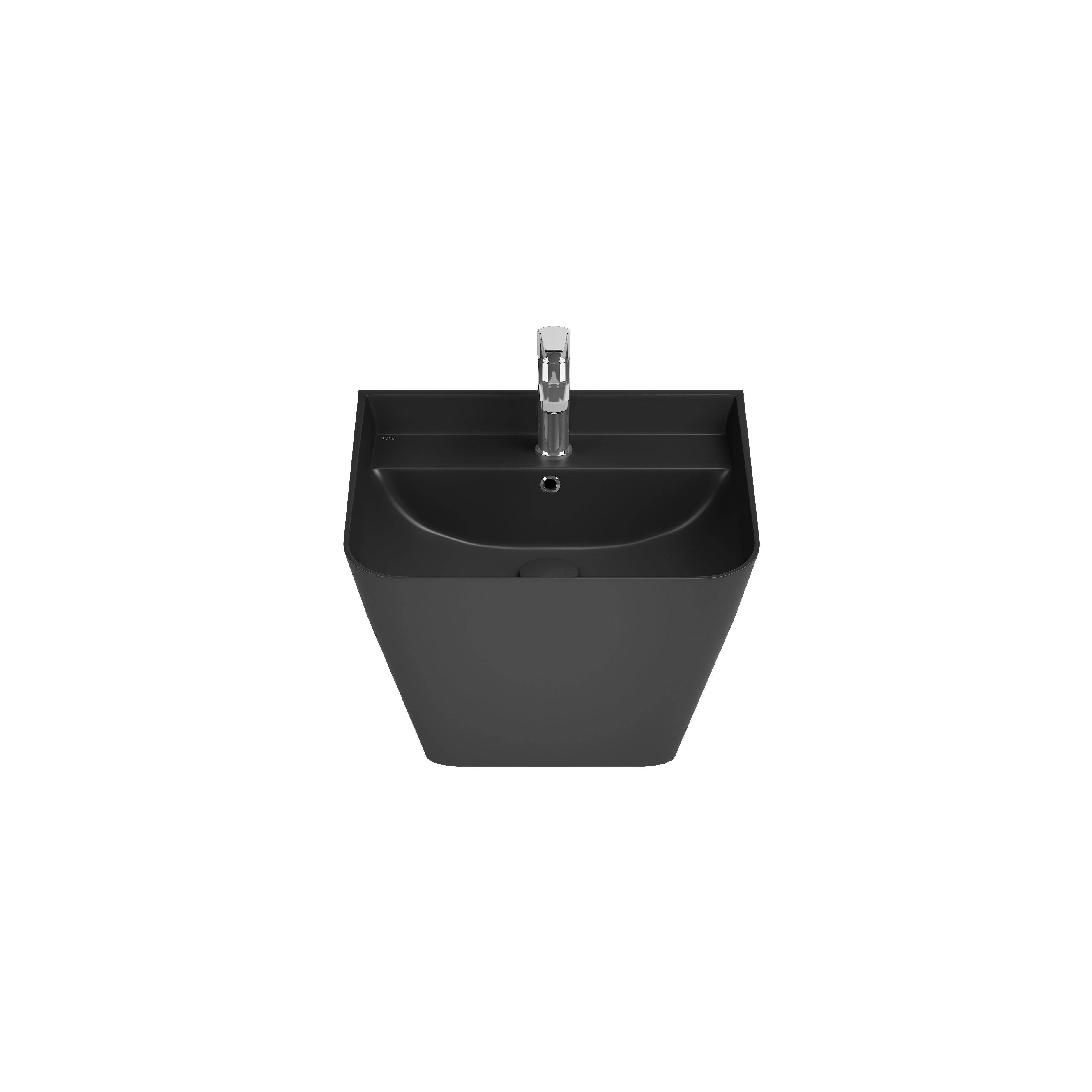 Sott Aqua Asma Monoblok Lavabo 50 cm Siyah