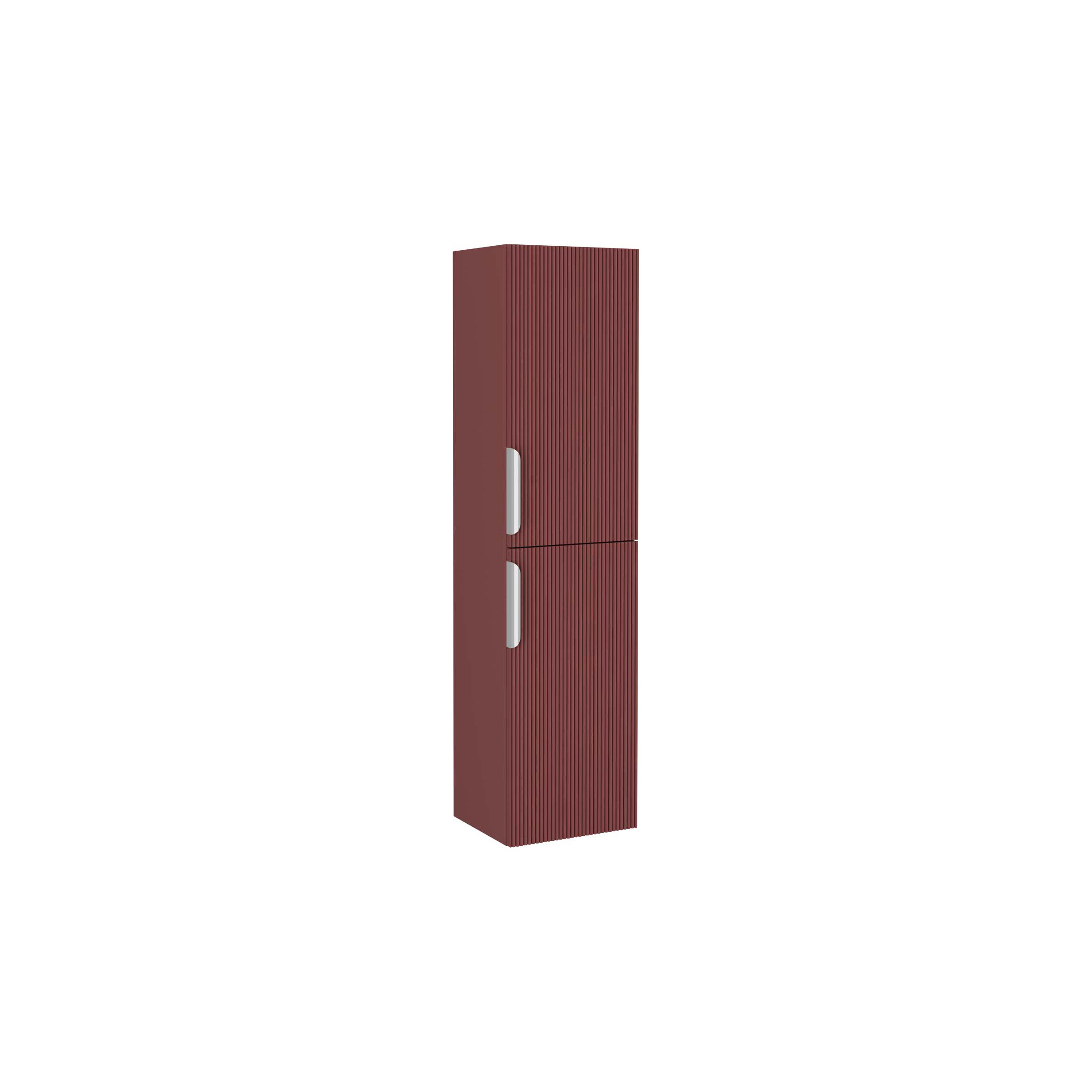 40 cm Tall Cabinet Right, Black Handle, Brick Red