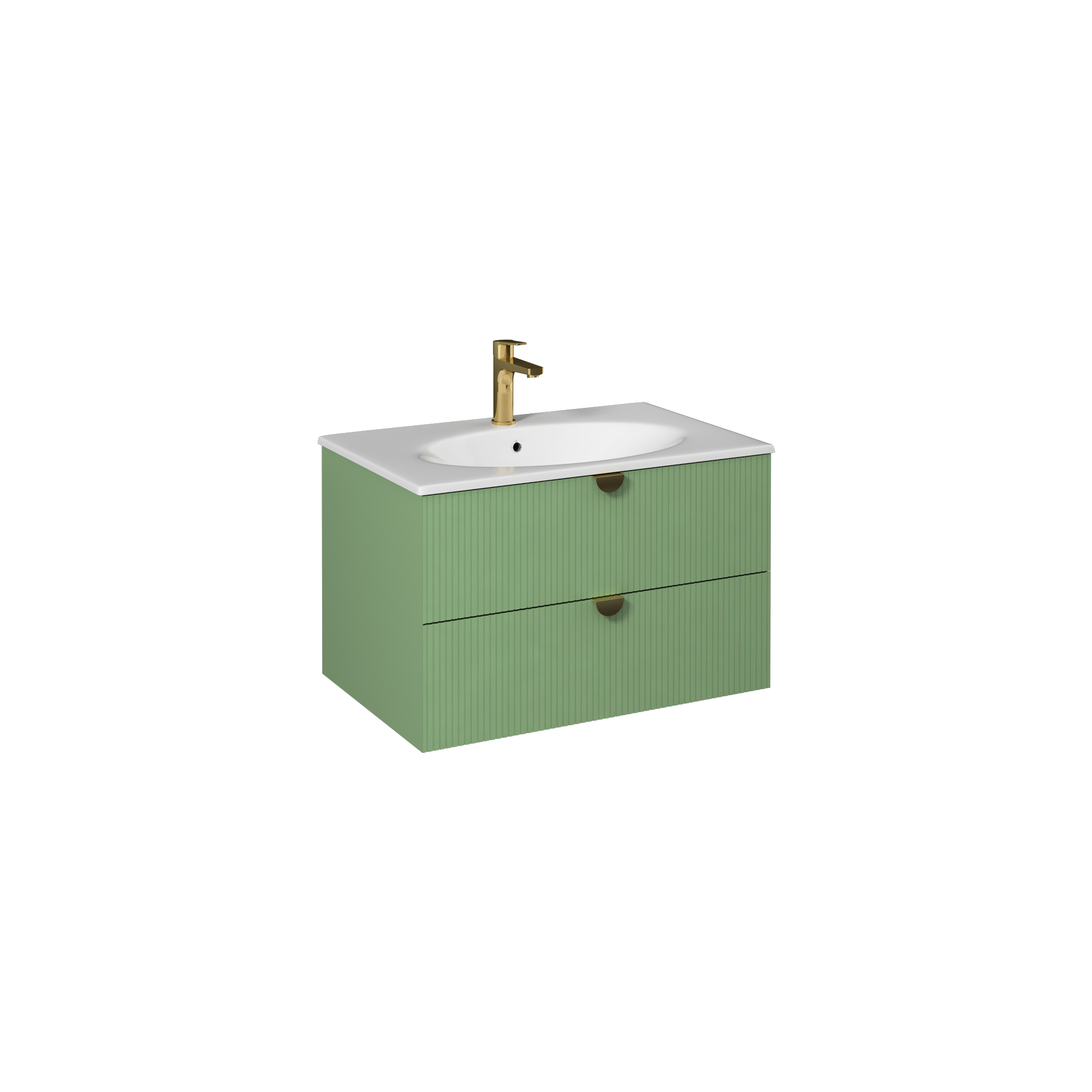 Infinity  Washbasin Cabinet Ruby Red, with White Washbasin 100 cm