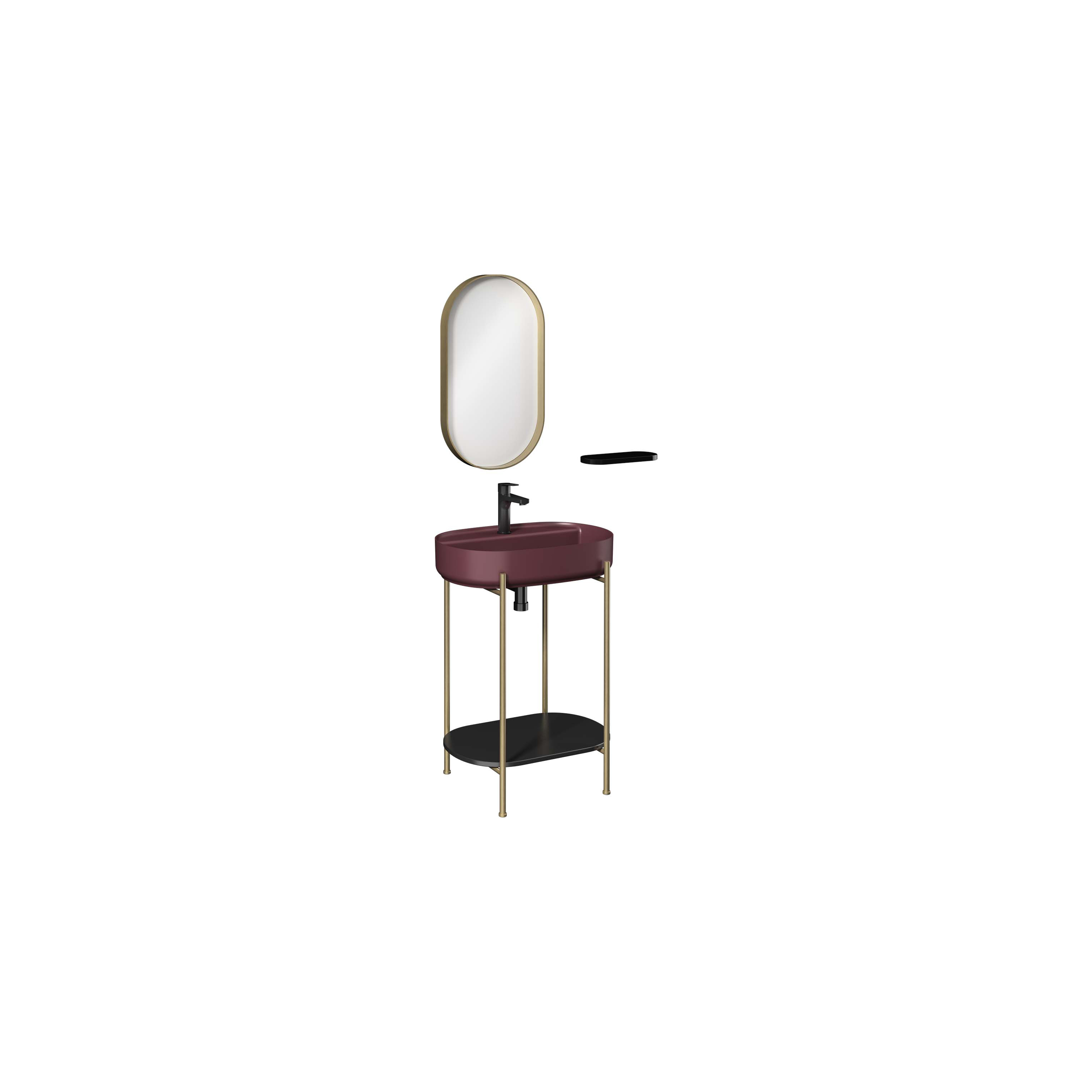 PUNO ART MAROON Washbasin Unit