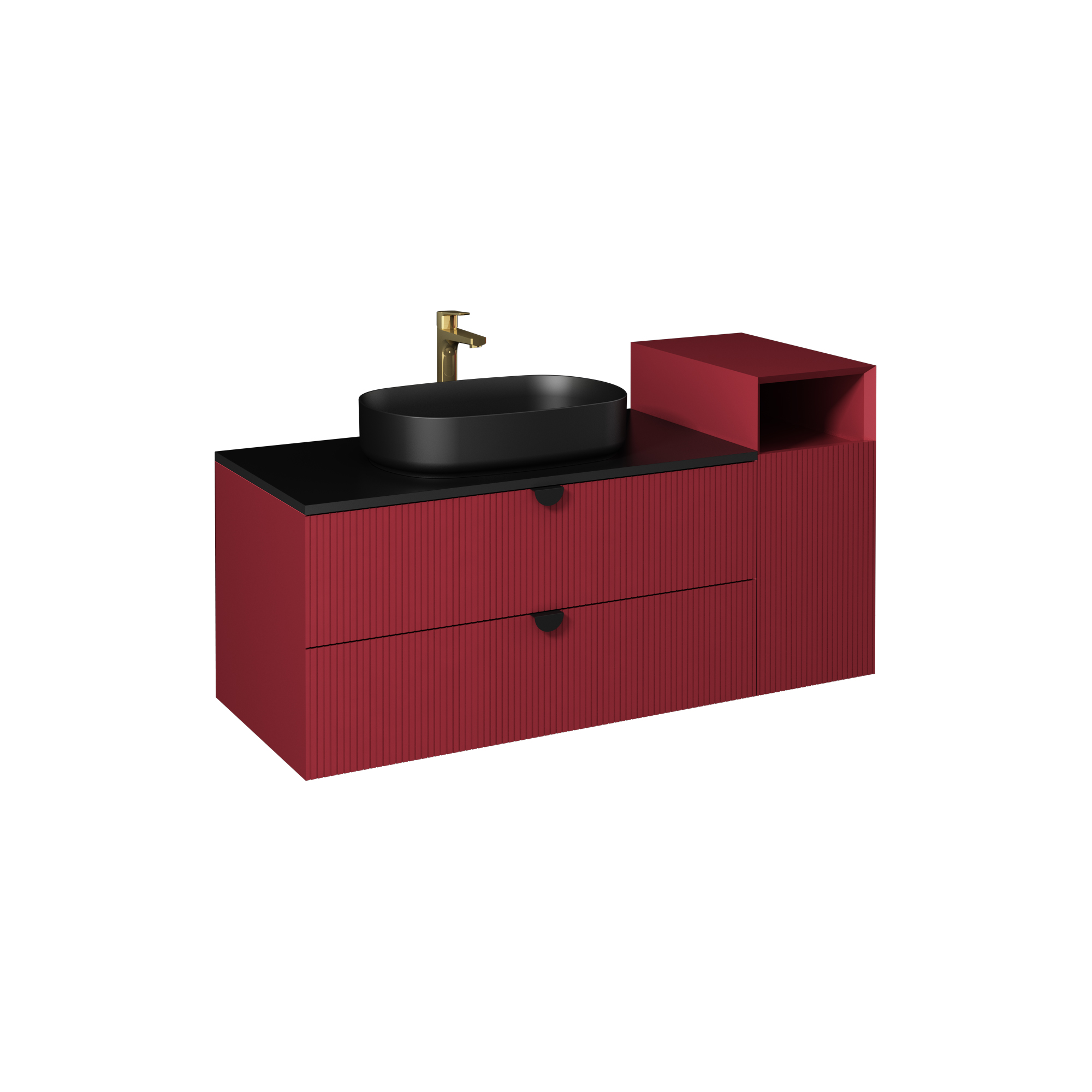 Infinity Lavabo Dolabı150cm(10NF65050-2Z x 2 Lavabo dahil) Gece Mavisi